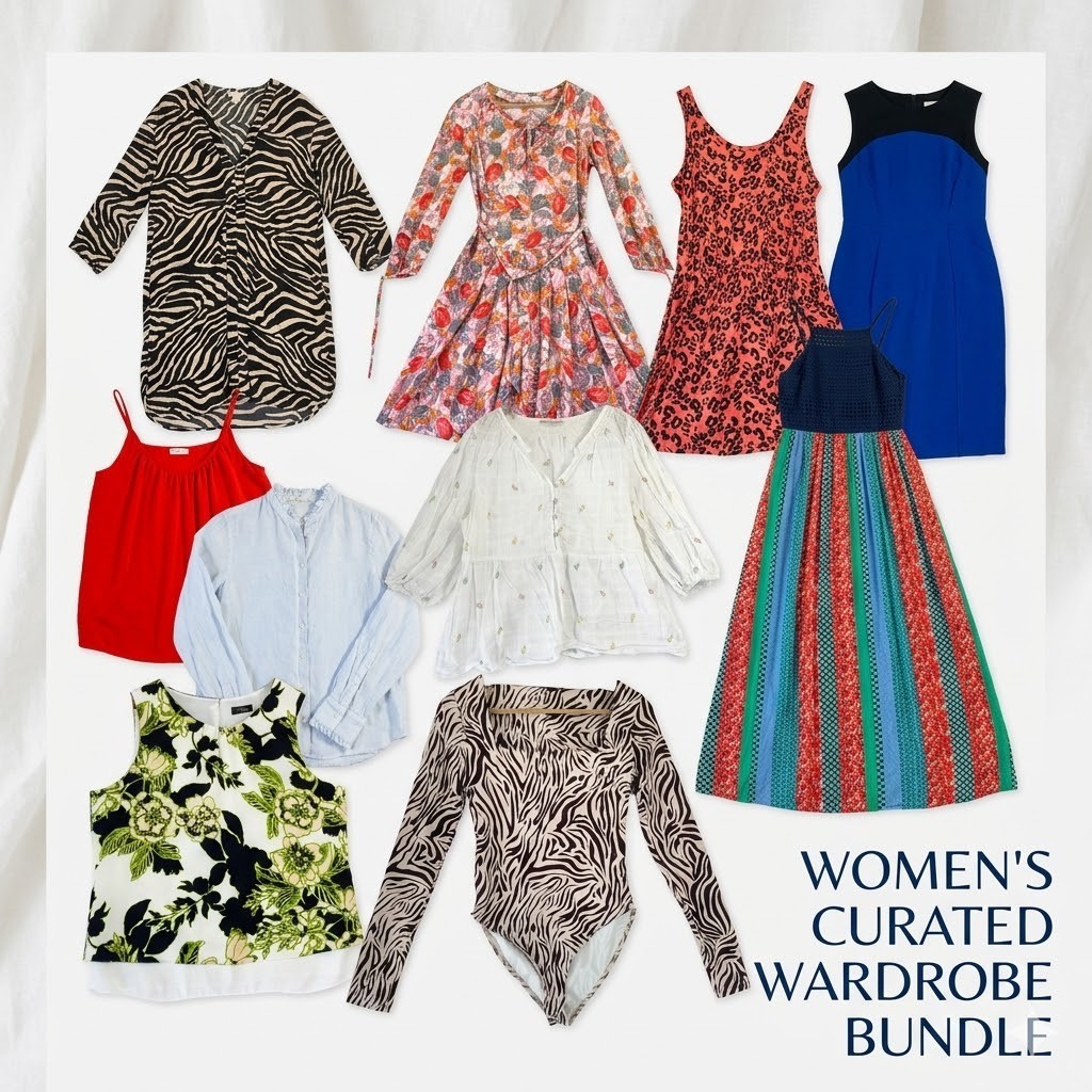 10 Piece Womens Summer Mystery Clothing Bundle Mixed High Street Brand Size 8-22