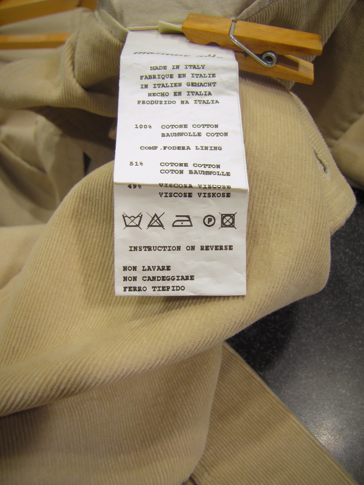 Massimo Alba corduroy sloop jacket 100% cotton desert tan men’s ALTERED 40 / 38