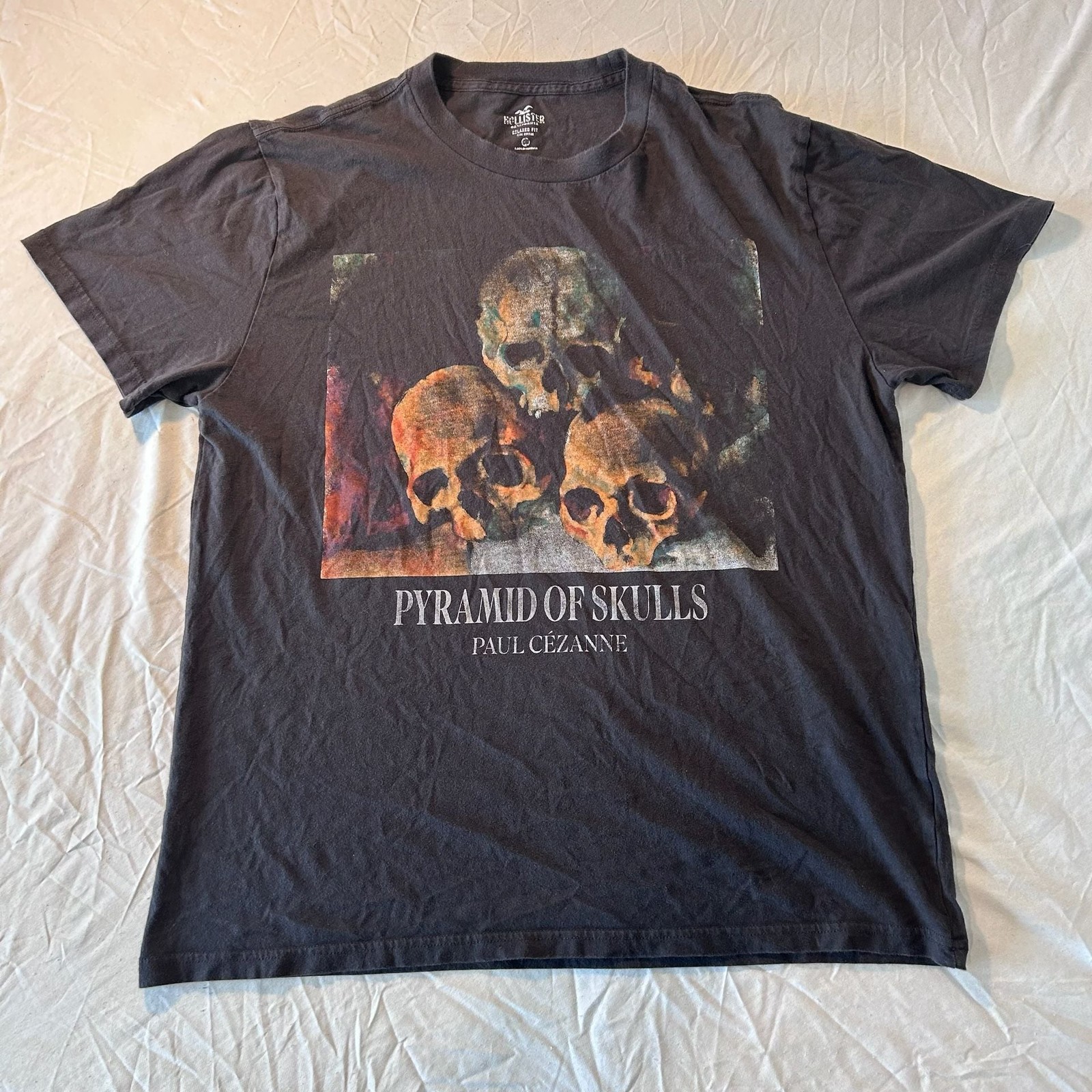 Hollister California Paul Cézanne Pyramid of Skulls Graphic T-Shirt