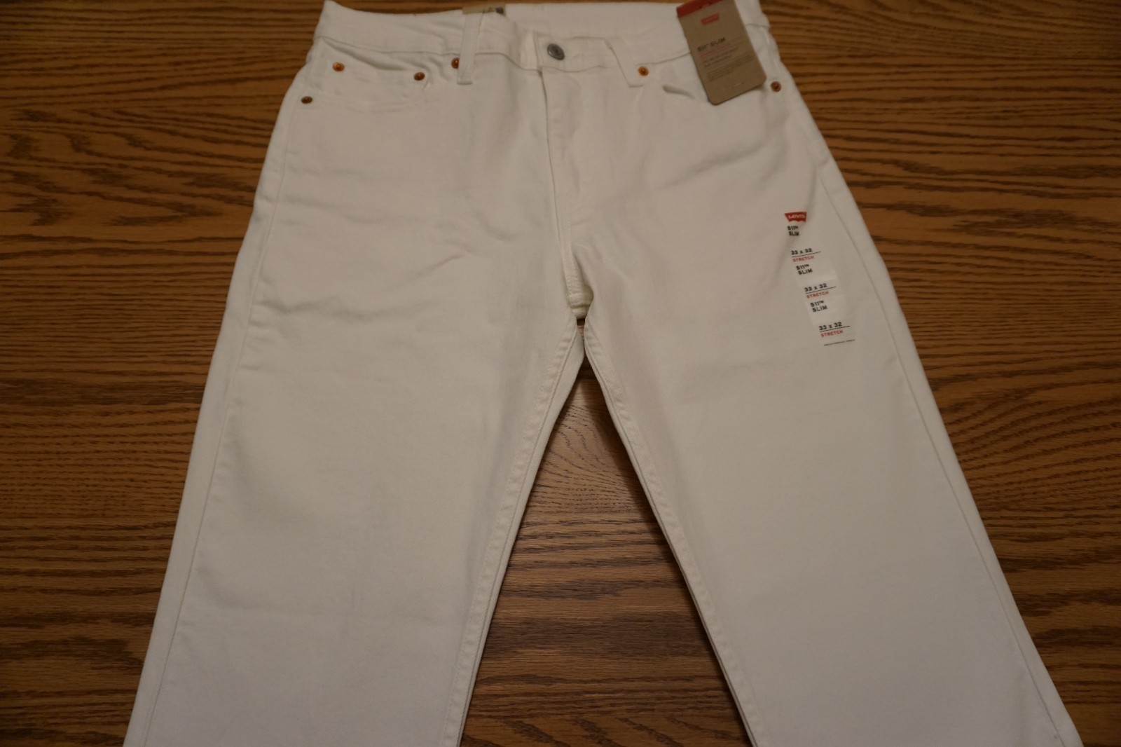 NWT MEN’S LEVI JEANS 511 Multiple Sizes Slim Below Waist Flex Stretch White