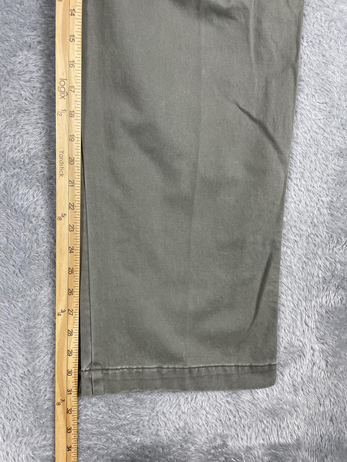 Eddie Bauer Pants Mens 36×32* Artichoke Green Relaxed Fit Pleated Khaki Chino