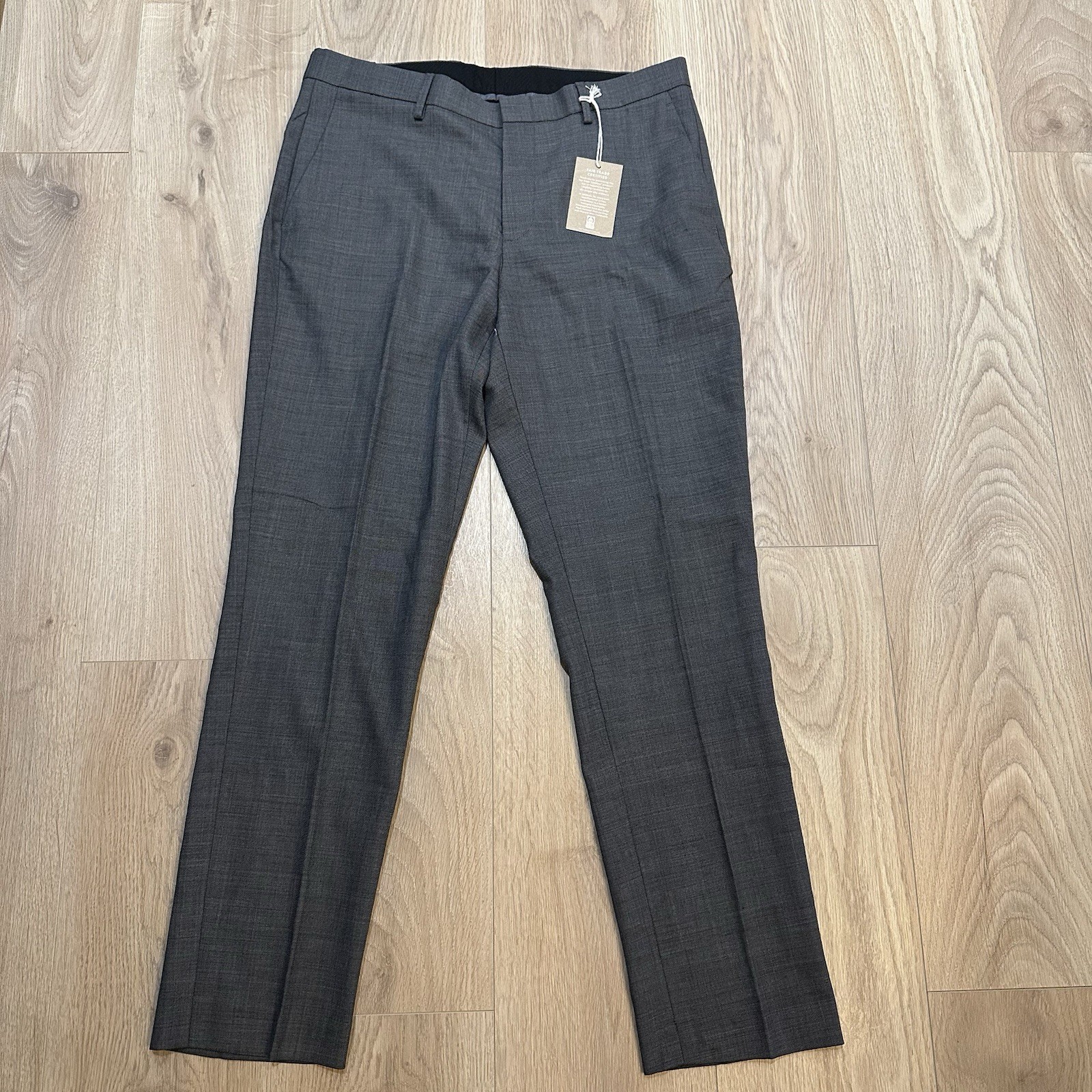 NWT J Crew Bowery Pants Mens 32×30 Four Season Wool Blend Dress Slacks Gray