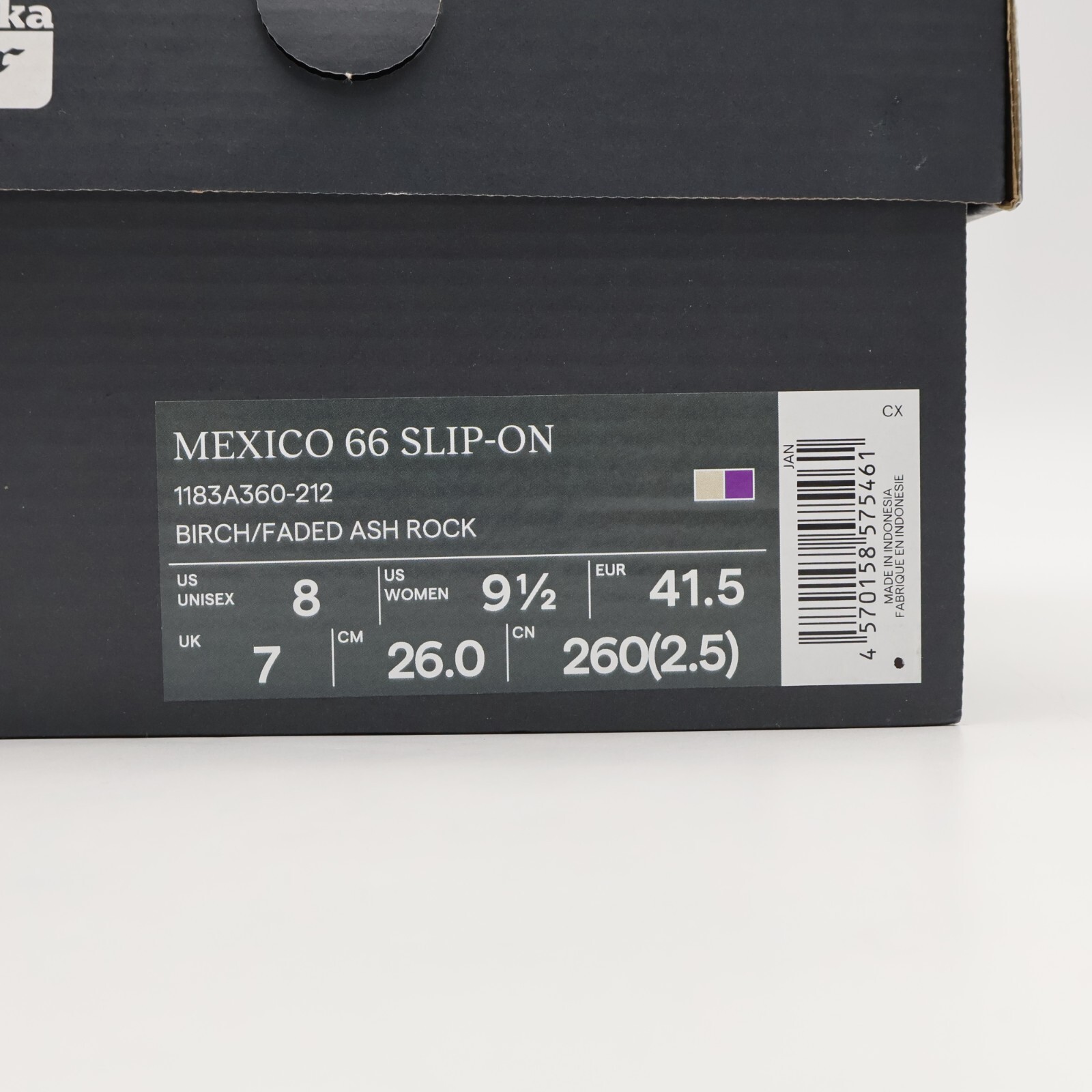 1183A360-212 Onitsuka Tiger MEXICO 66 SLIP-ON BIRCH FADED ASH ROCK (Men’s)