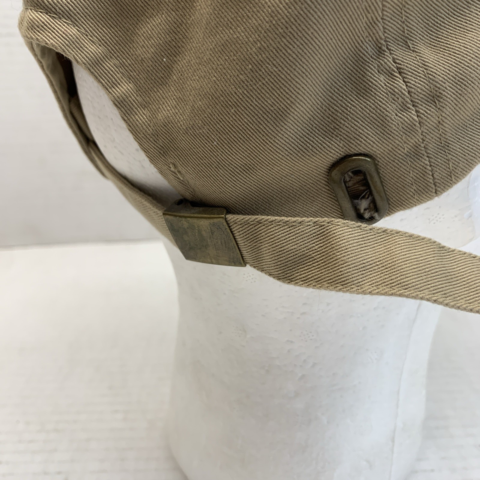 Kbethos Beige Hat Cap Embroidered Bling Cross Strapback