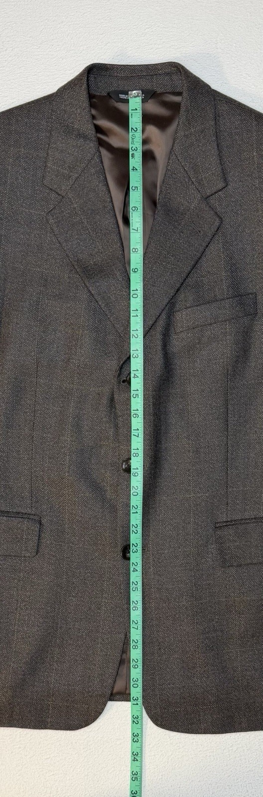 Stafford Executive Blazer Sz 40R Heathered Grays Tweed Wool & Cashmere Blend EUC