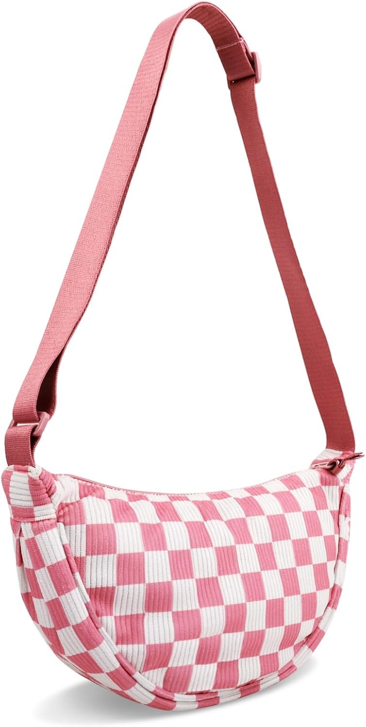 Nylon Crescent Crossbody Bag for Women Purses Trendy Men,Small Travel Sling Bag