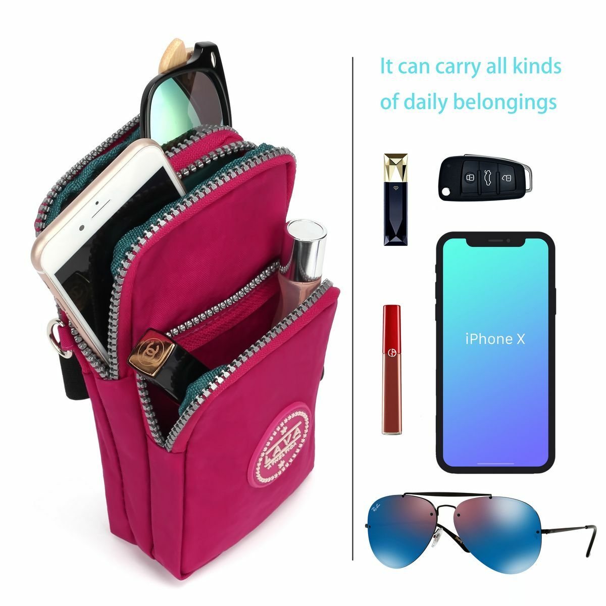 Women Small Cross-body Cell Phone Case Shoulder Bag Pouch Handbag Purse Wallet