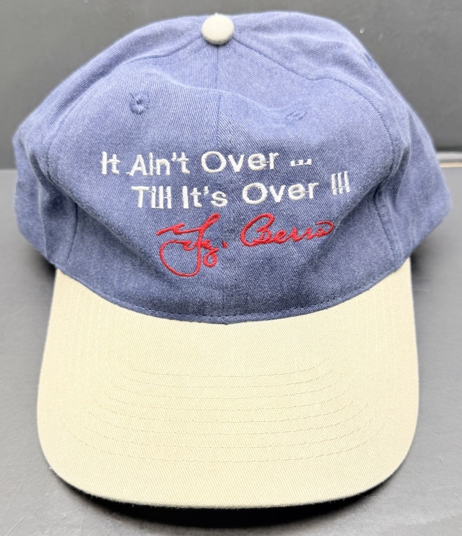 Vintage Headshots By Kc Caps Yogi Berra It Ain’t Over Till It’s Over Ball Cap