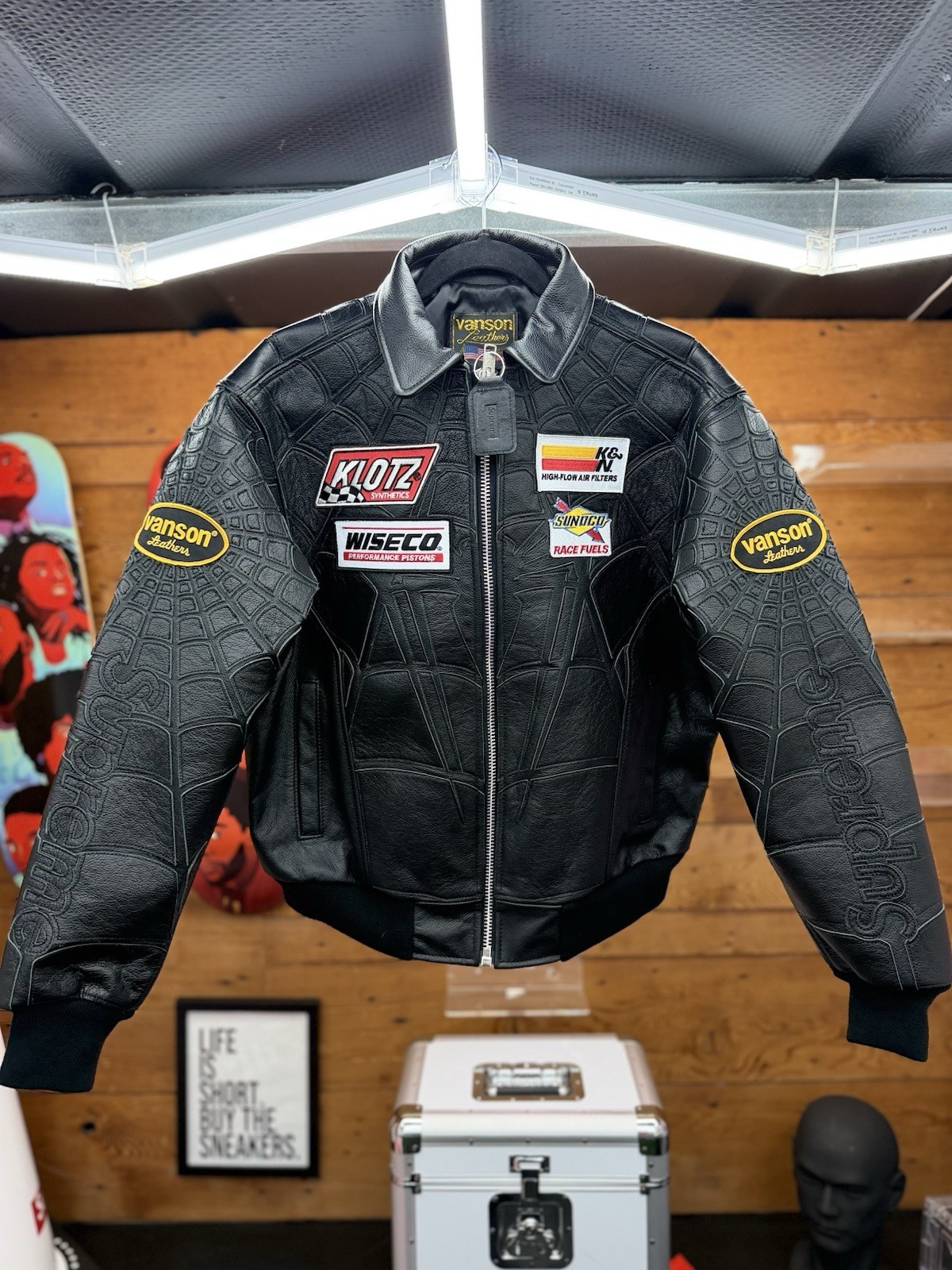 Supreme X Vanson Leathers Spider-Man Jacket Black Small