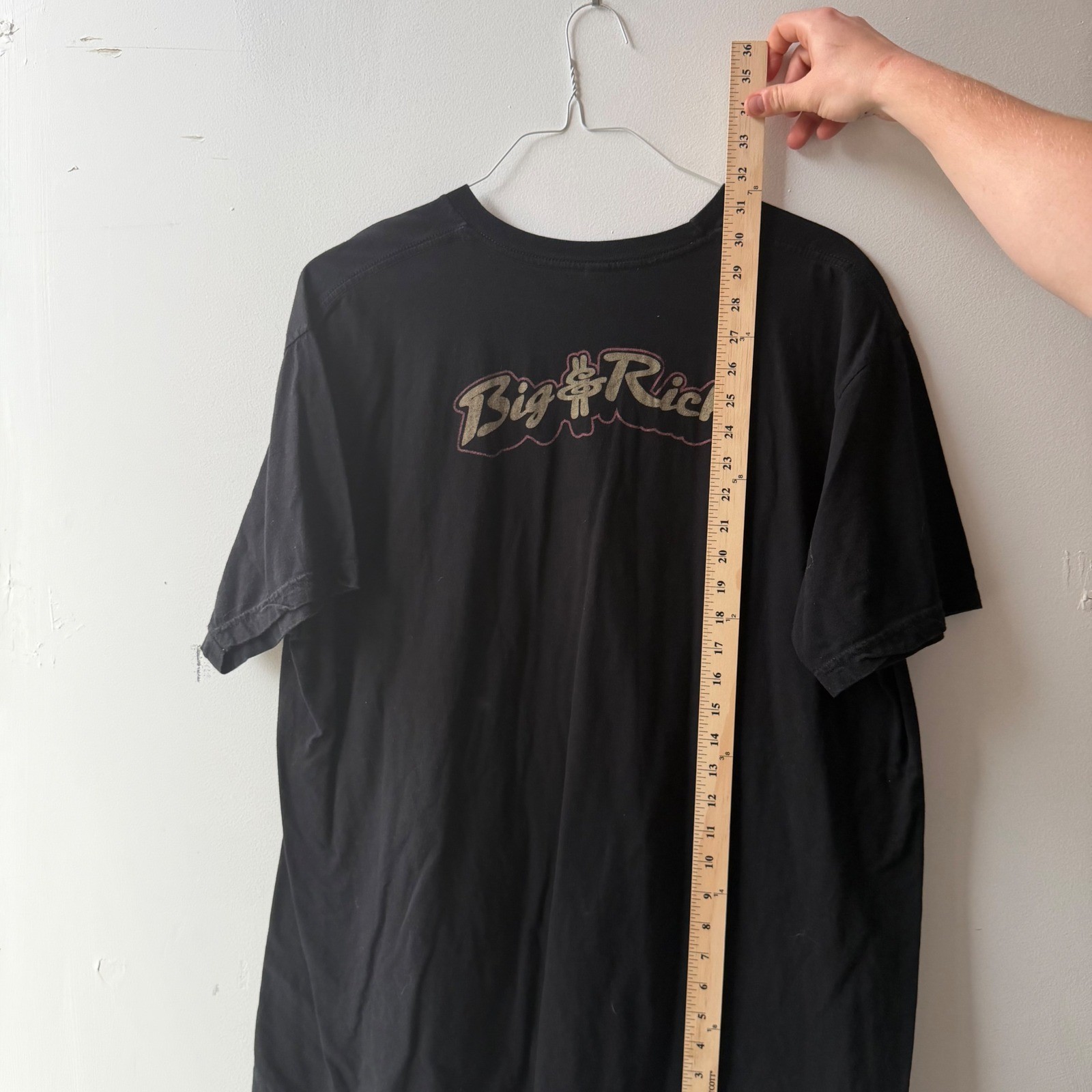 Big & Rich 2012 Tour T-Shirt Black Graphic Skulls Guitars Country Music Mens XL
