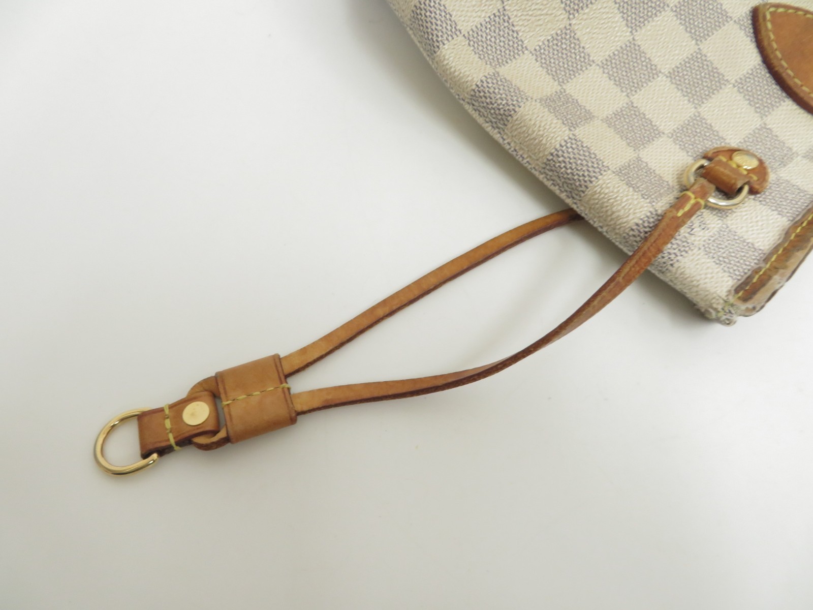 Authentic Louis Vuitton Damier Azur Neverfull PM Tote Bag Handbag F#48189