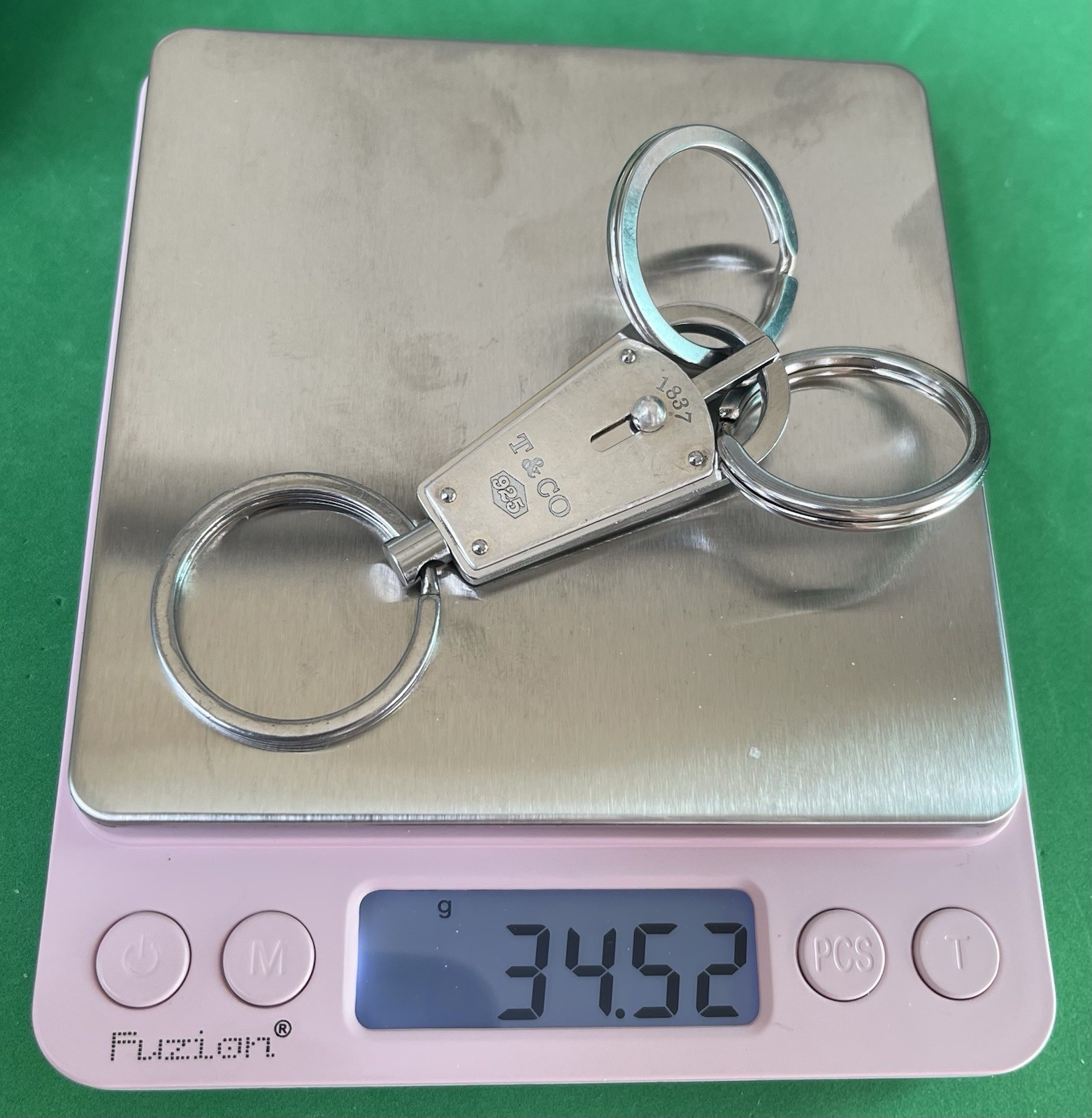 Tiffany & Co. Triple Valet 1837 Sterling Silver .925 KeyChain KeyRing KeyHolder