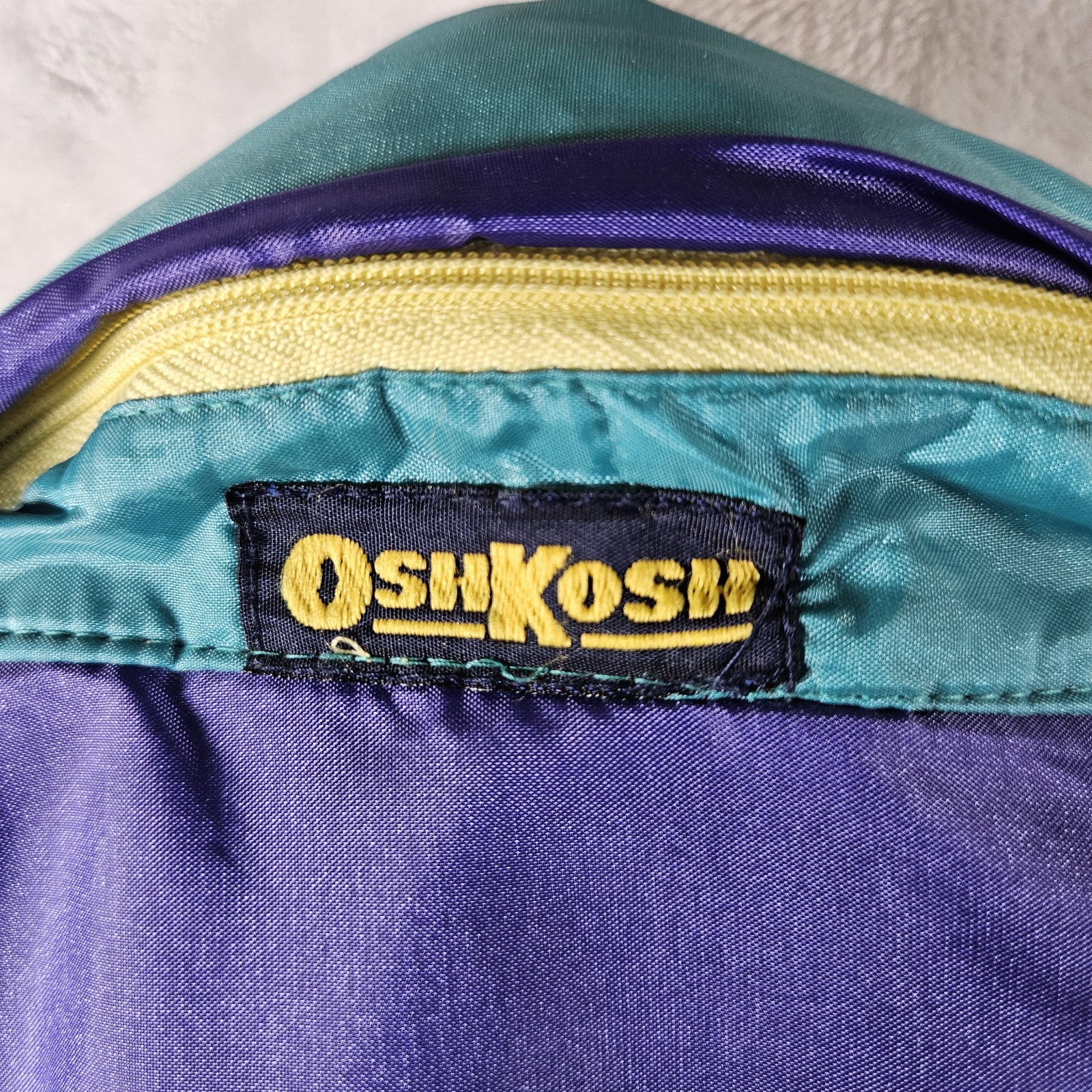 VTG 90s OshKosh B’Gosh Windbreaker Sz Large Colorblock Track Jacket Vented Hood