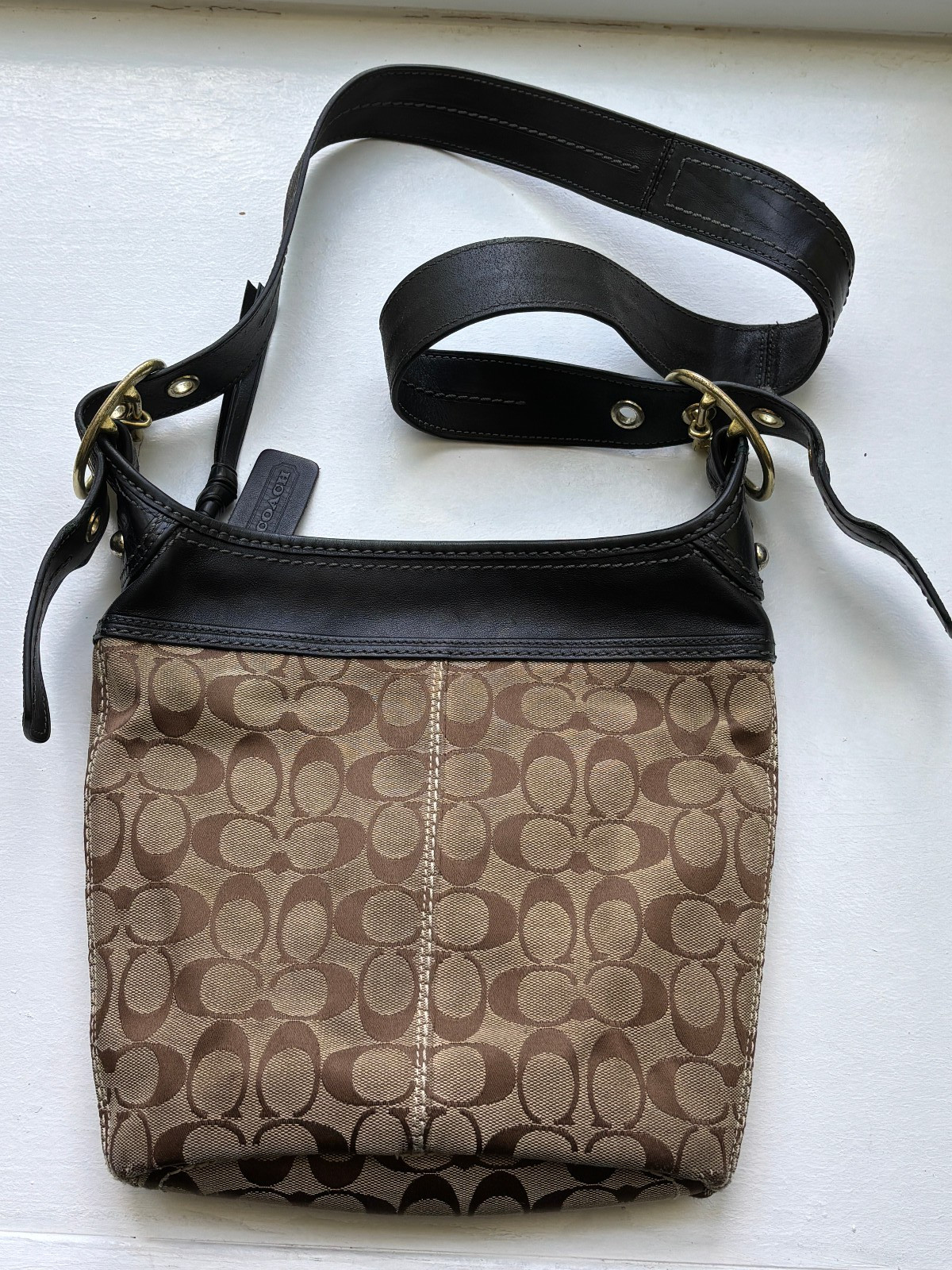 Vintage Coach signature duffle bleecker hobo bag #11437