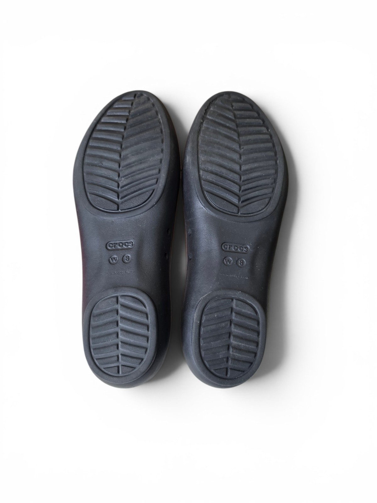 Crocs Kadee Flats Slip On Waterproof Shoes Women Size 8 Solid Black Ballet Flats