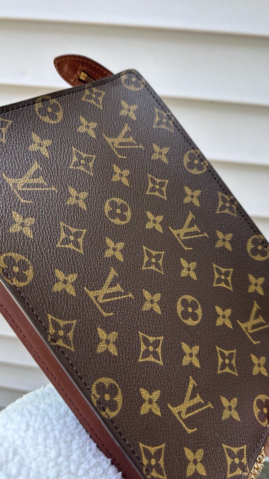 Authentic Louis Vuitton Monogram Pochette Homme Clutch Bag M51795 Excellent