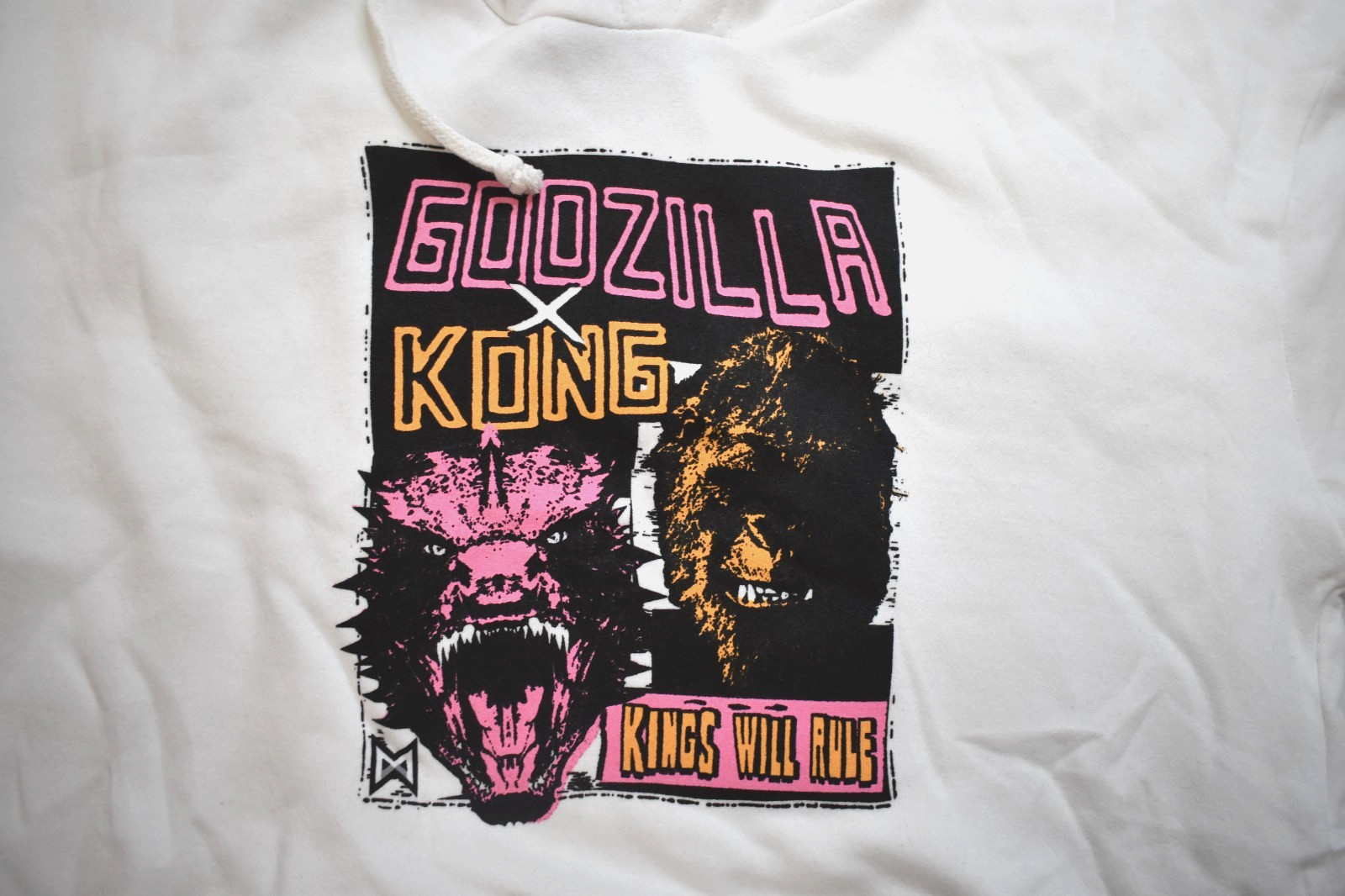 Godzilla vs Kong The New Empire Mens Kings Will Rule White Hoodie New 2XL