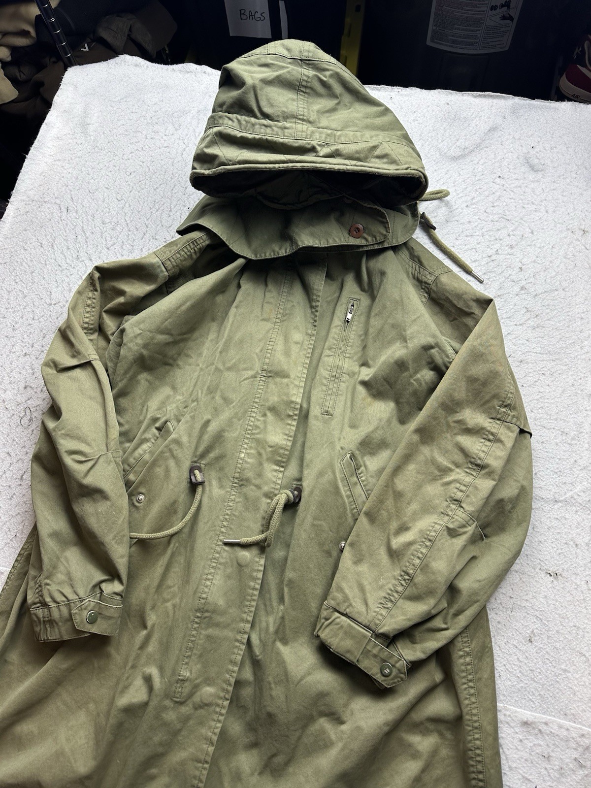 Men’s Beaker Japan Fishtail Parka Military Jacket Chainstitch Sz M Green Army