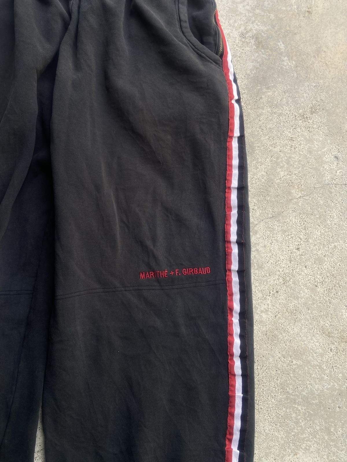 Y2K 2000’s Marithe Francois Girbaud Side Stripe Double Pocket Baggy Sweatpants