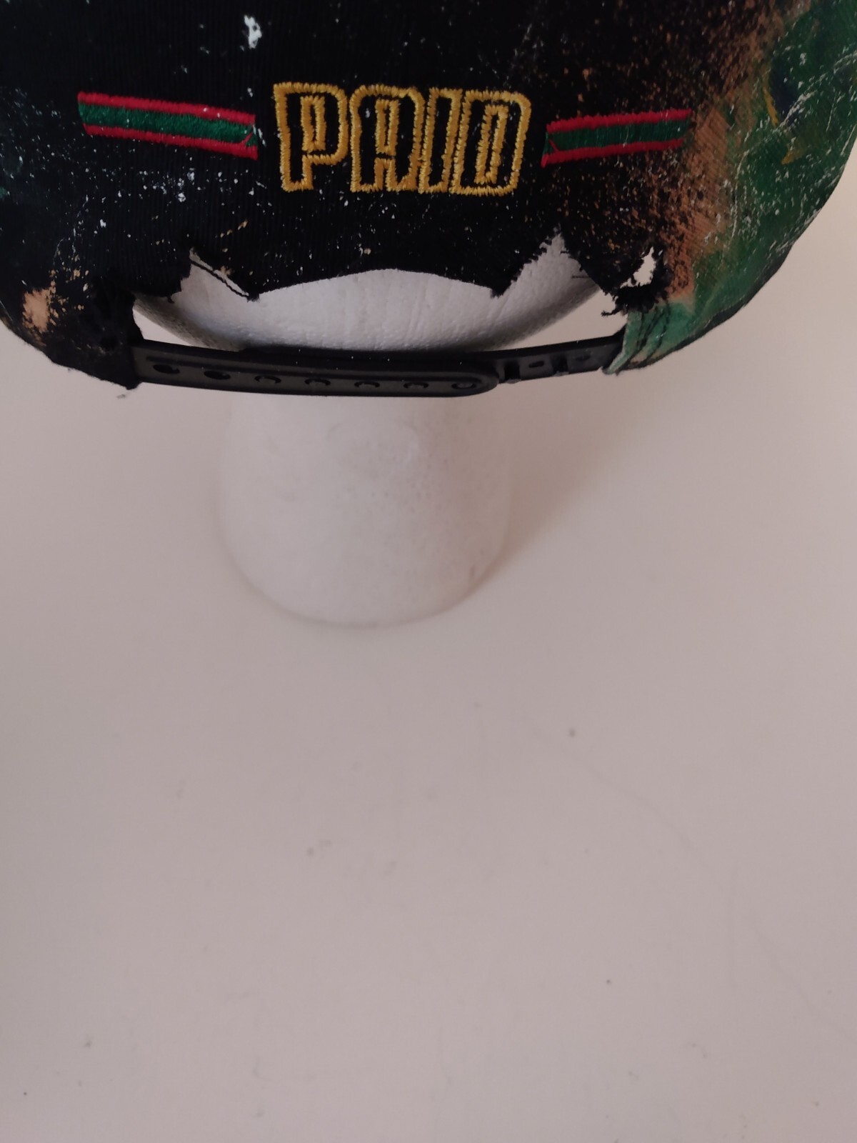 Top Level Paid In Full Distressed Pins Paint Splatter Snap Back Hat Cap