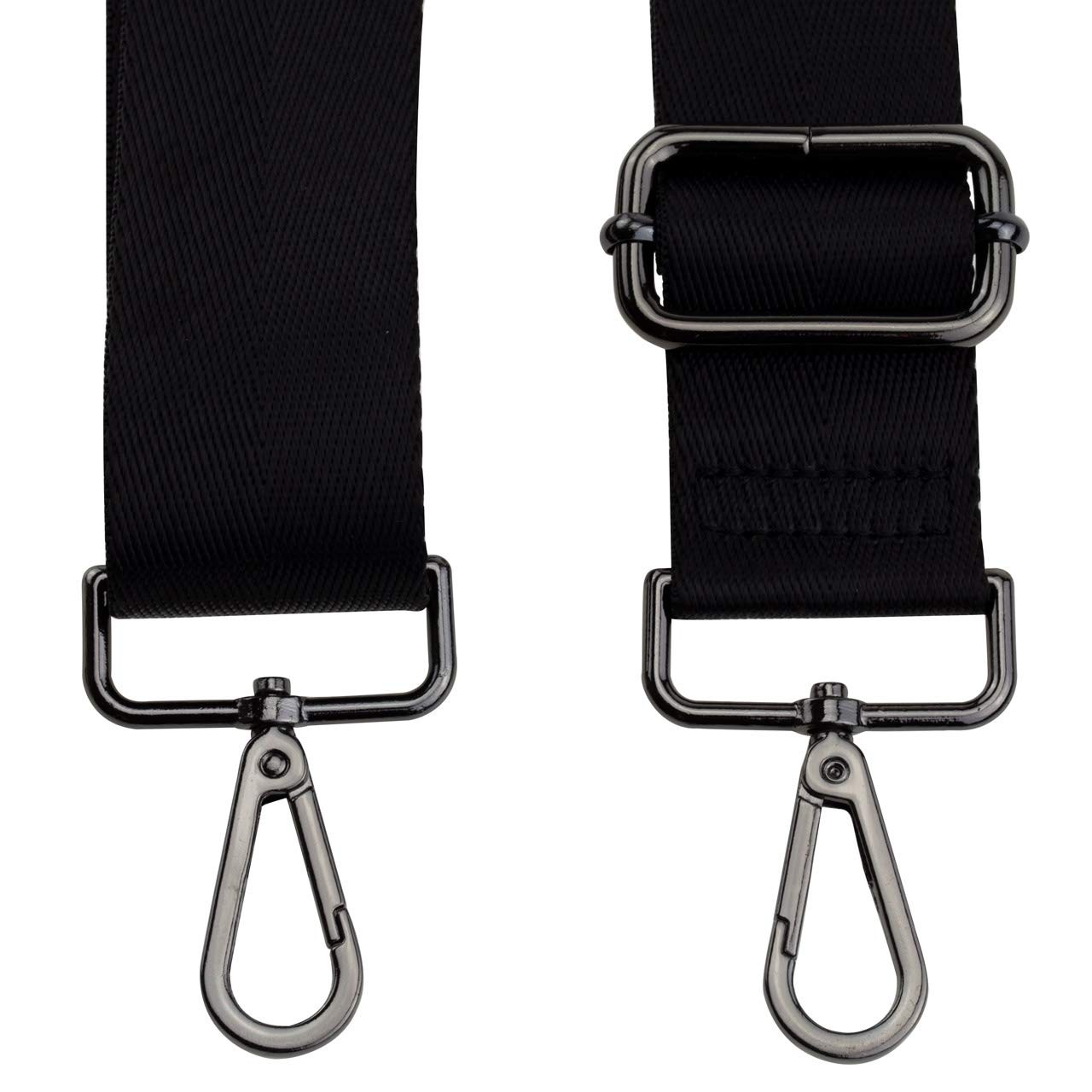 Allzedream Wide Purse Strap Replacement Crossbody Shoulder Bag Adjustable Black