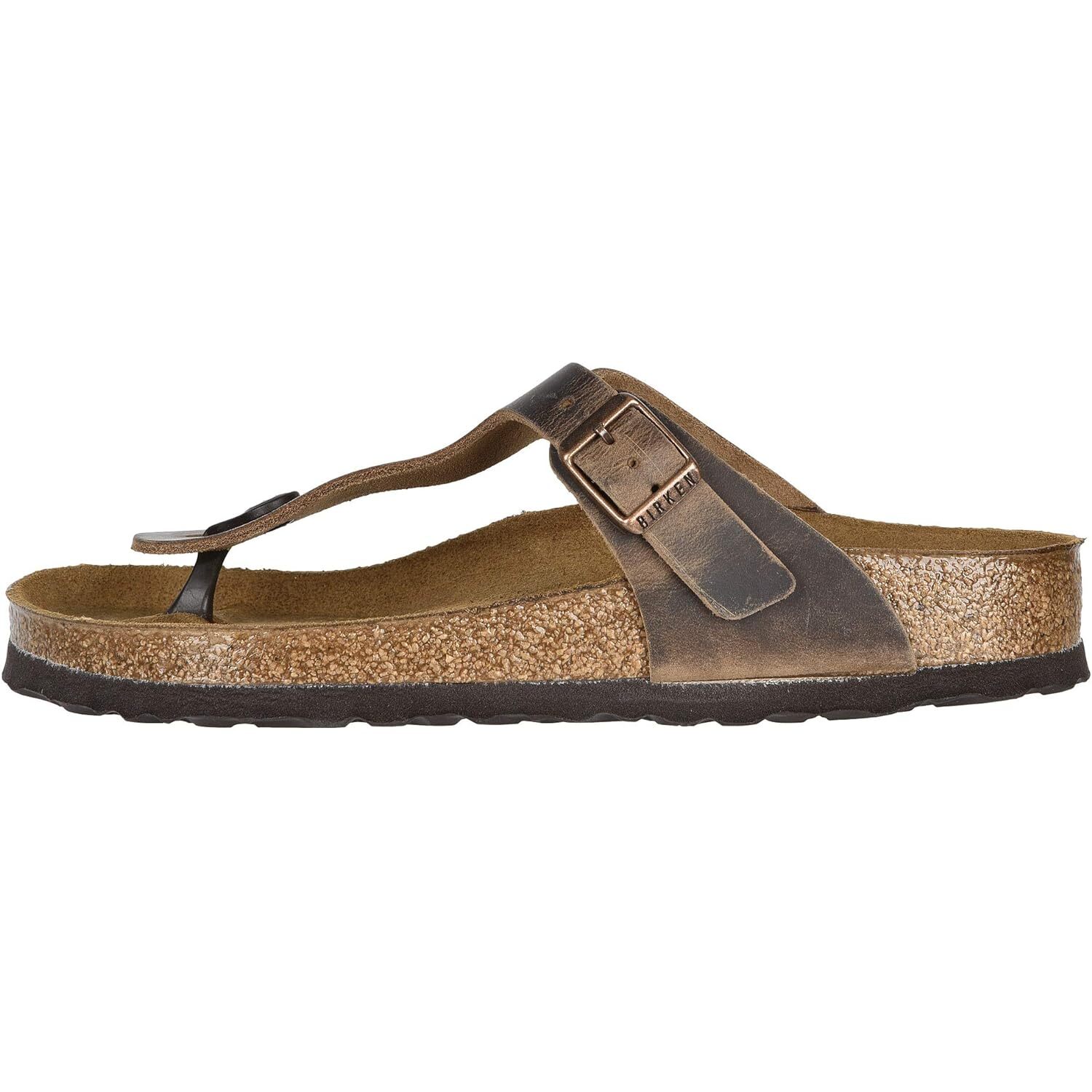 Birkenstock 943811 Unisex Gizeh Tobacco Oiled Leather Sandals, Size Options