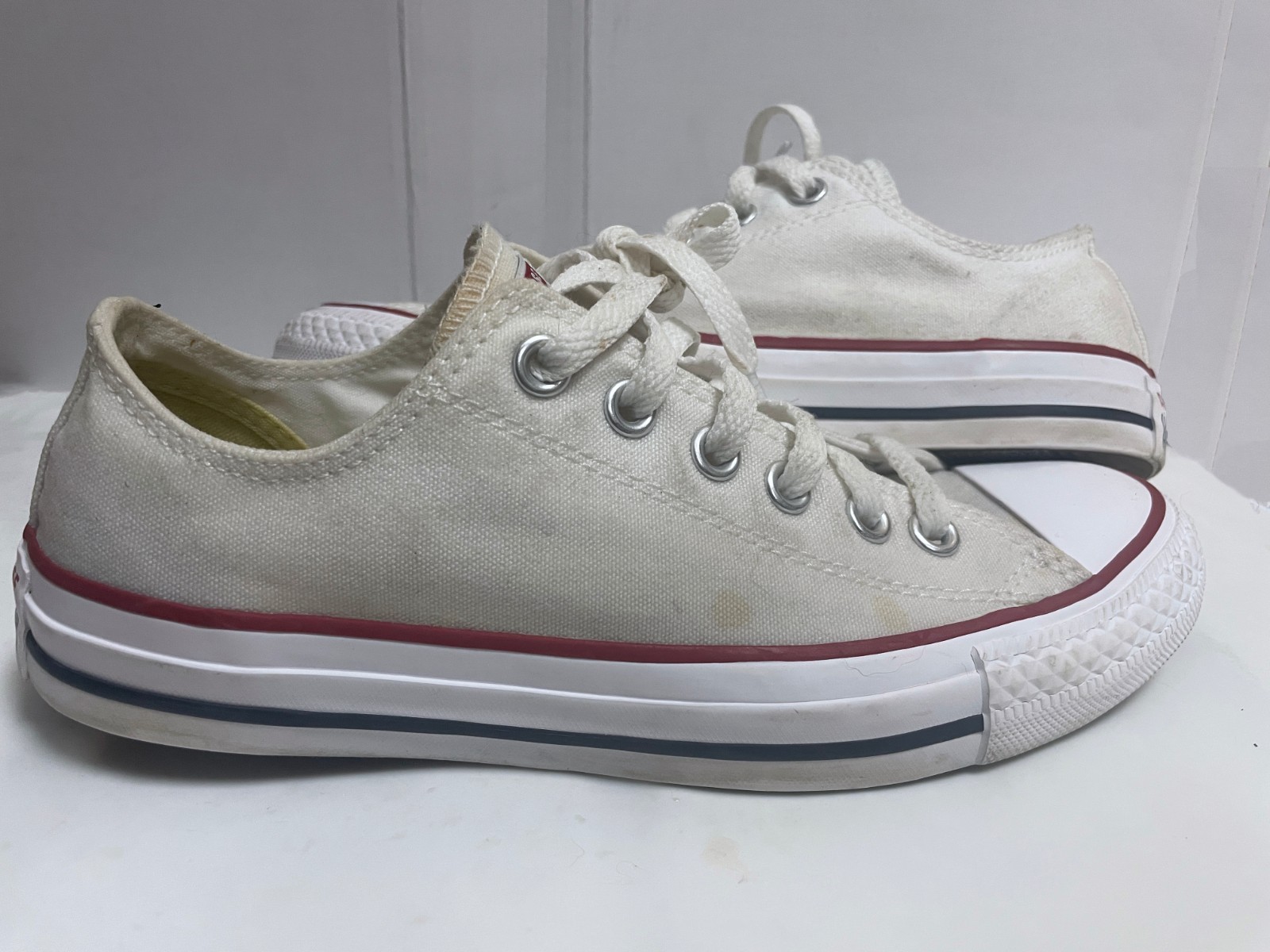 Converse Chuck Taylor All Star Low Top White Sneakers M7652 Unisex 7.5W 5.5M