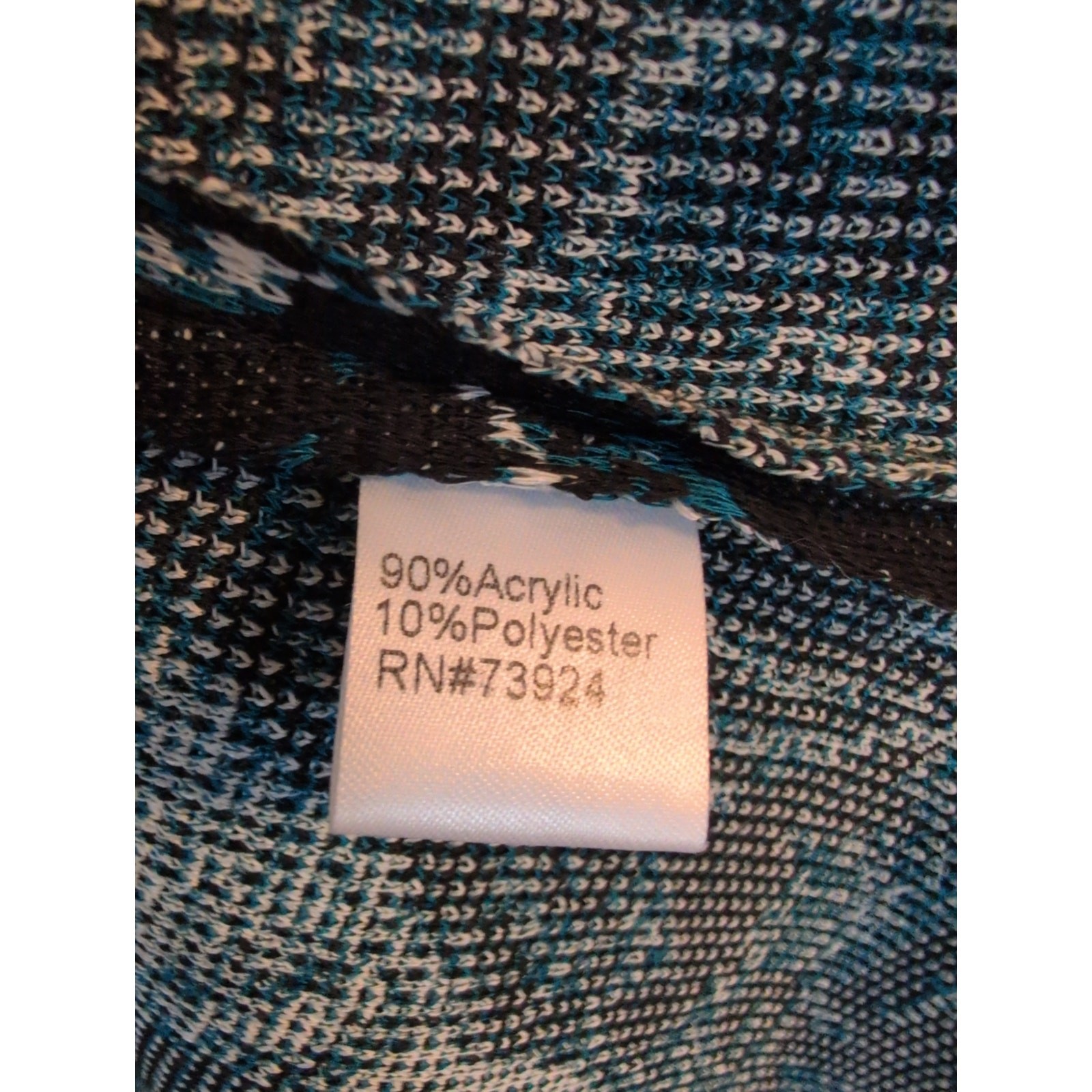 Ming Wang Open Front Knit Jacket Textured Abstract Print Size S