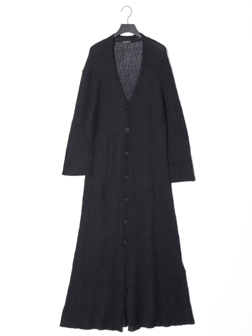 ANN DEMEULEMEESTER in black long cardigan Gothic poetic asymmetry Made in Italy
