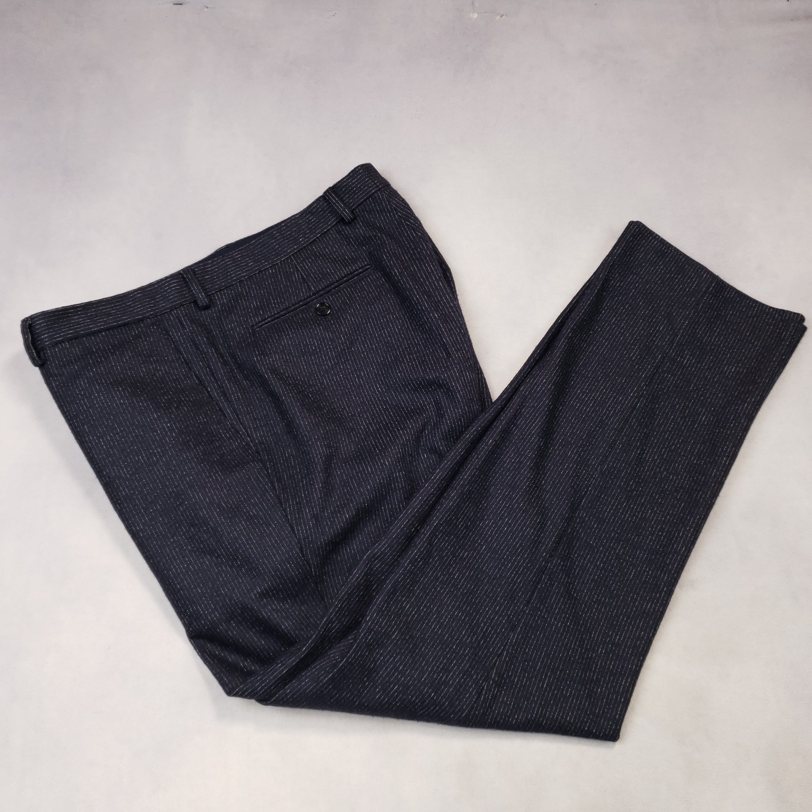Banana Republic Flannel Pant Mens 36 X 32 Slim Mario Bellucci Italian Wool Blend