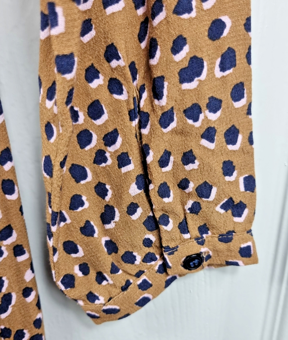 Joules Chloe Fixed Wrap Dress Mocha Leopard Print Midi Length V Neck Uk 12