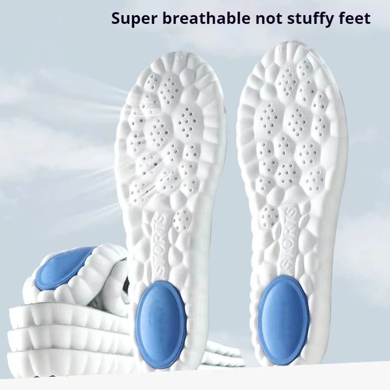 1Pair Super Soft Insoles Men Running Sports Shoes Insole Feet Memory foam Shock
