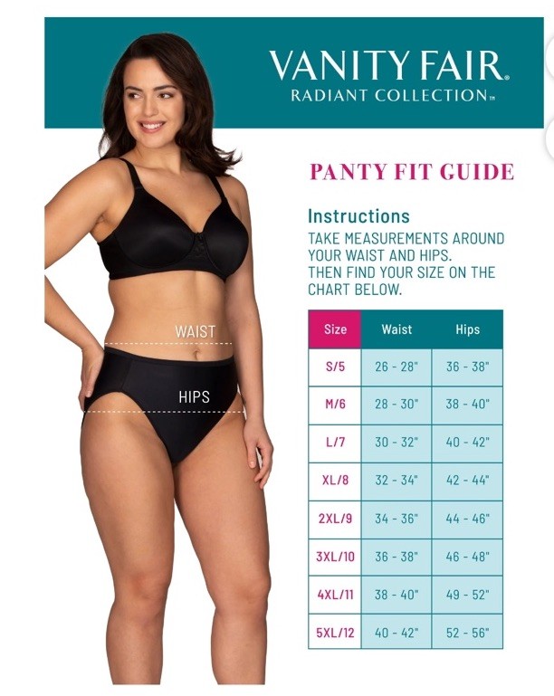 VANITY FAIR Women 6 Pair Light Control Undershapers Hi Cut Panties Size 4XL 11