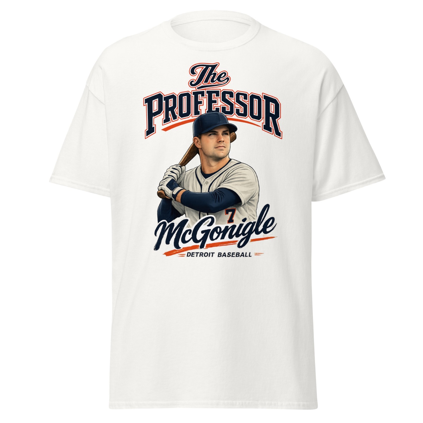 Kevin McGonigle Shirt #7 The Professor Detroit Baseball Rookie T Shirt Tigers
