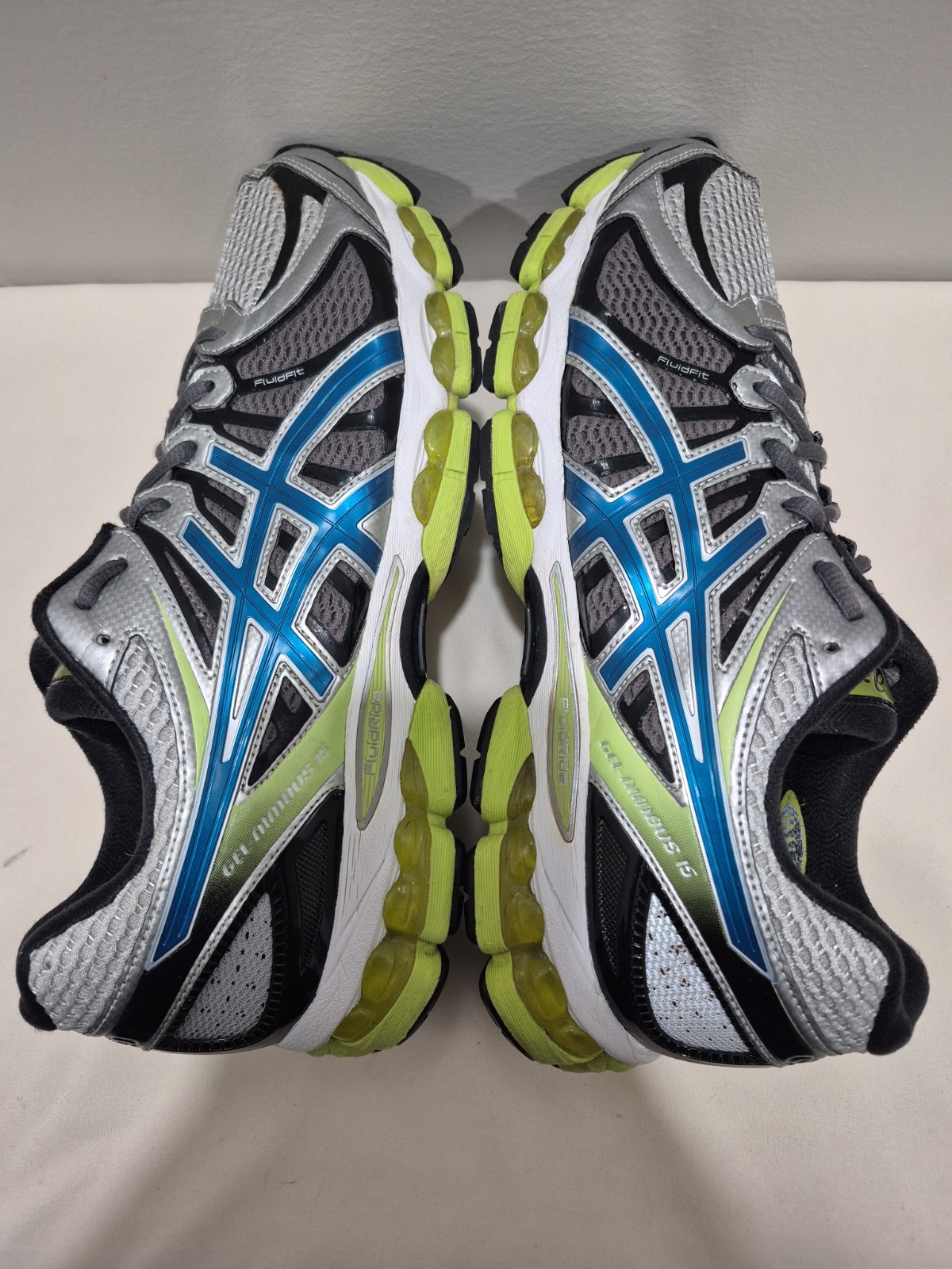 ASICS Shoes GEL-NIMBUS 15 Mens Sz 11 Gray Running Athletic Sneaker T3B0N