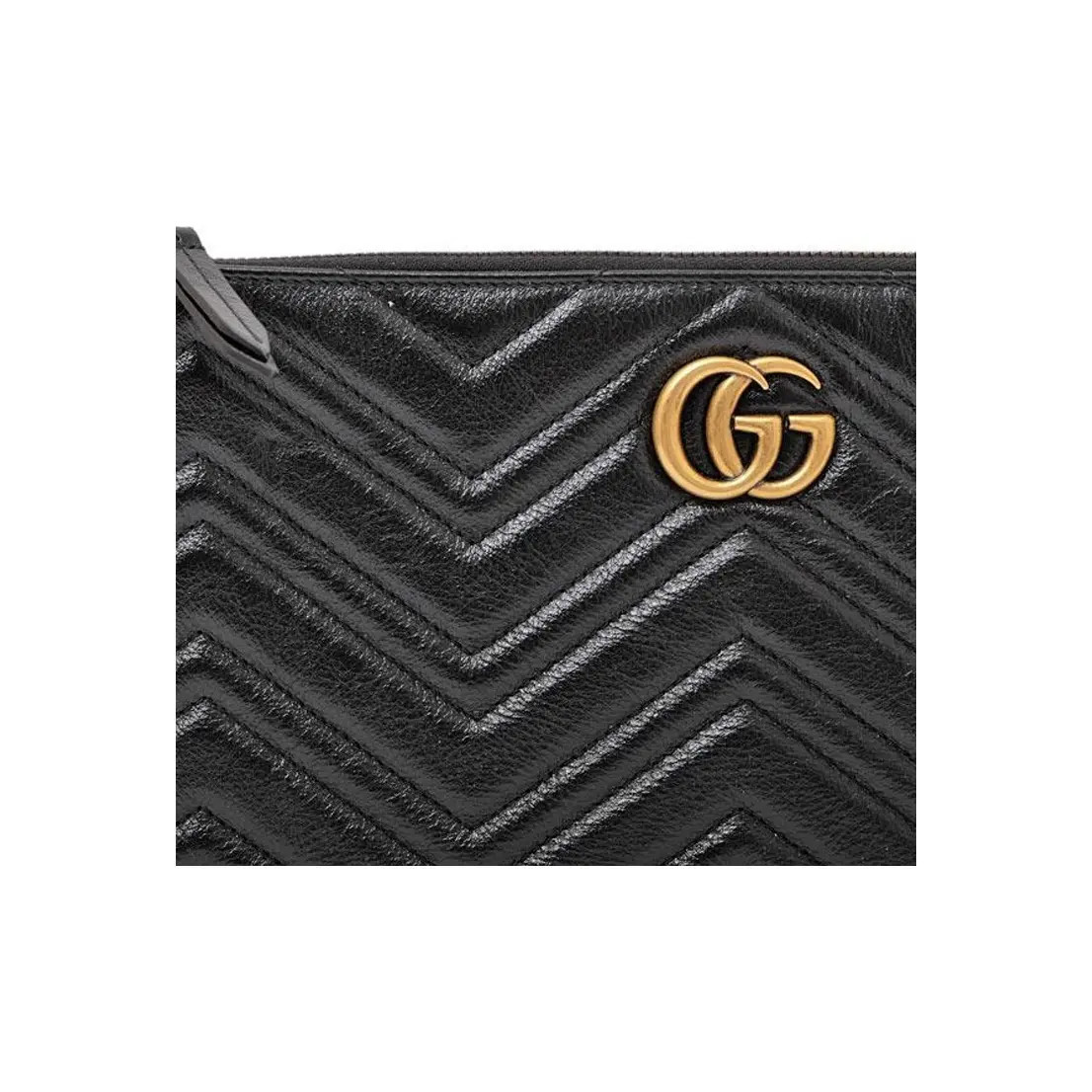 GUCCI Gucci Marmont Gold Label Logo Used Zipper Handbag Women’s 11.4×0.3×7.8 in