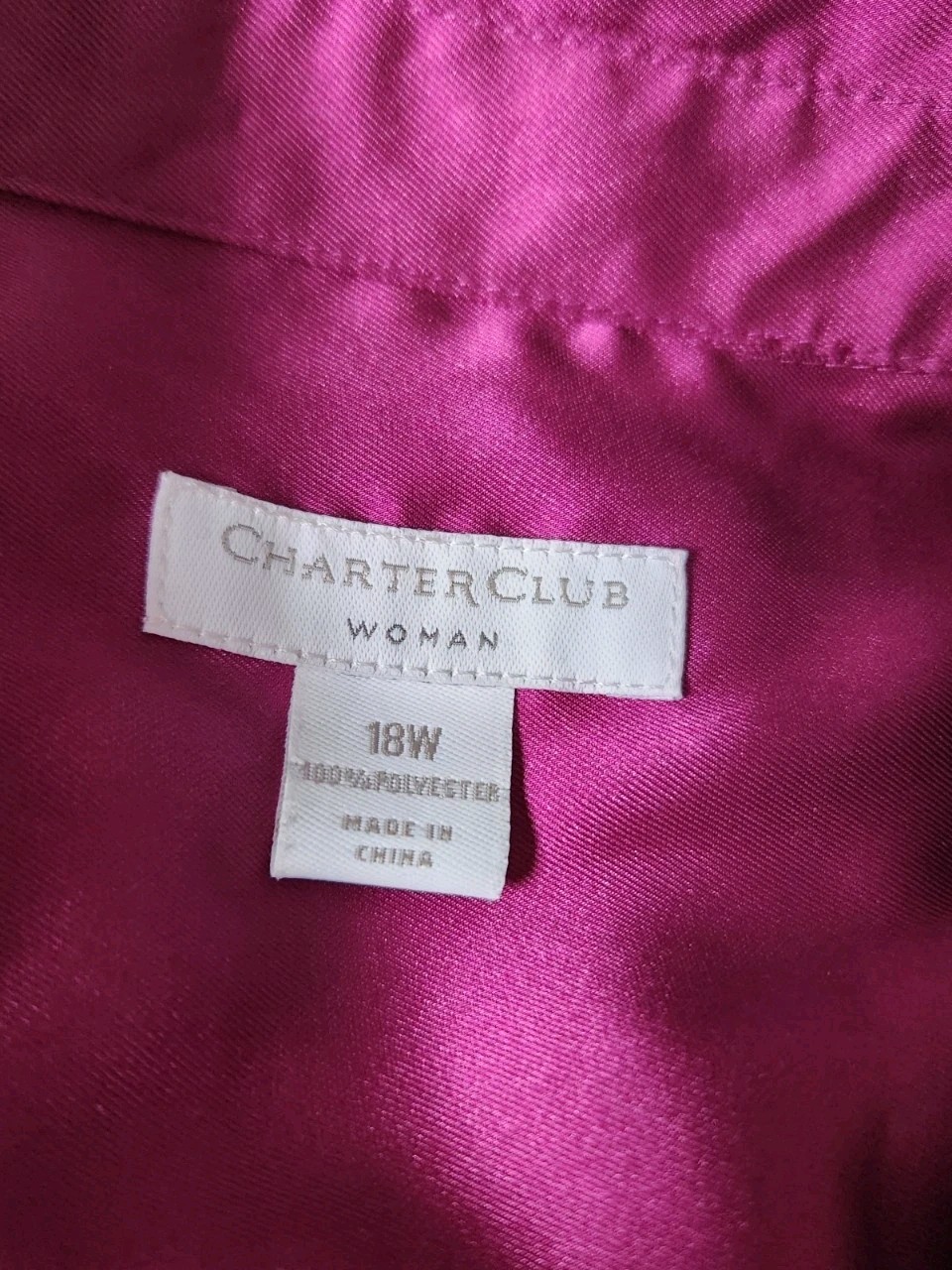 NWT”s Kismet Silky Satin Button Up Roll Tab Sleeve Blouse Plus Size 18W Pink