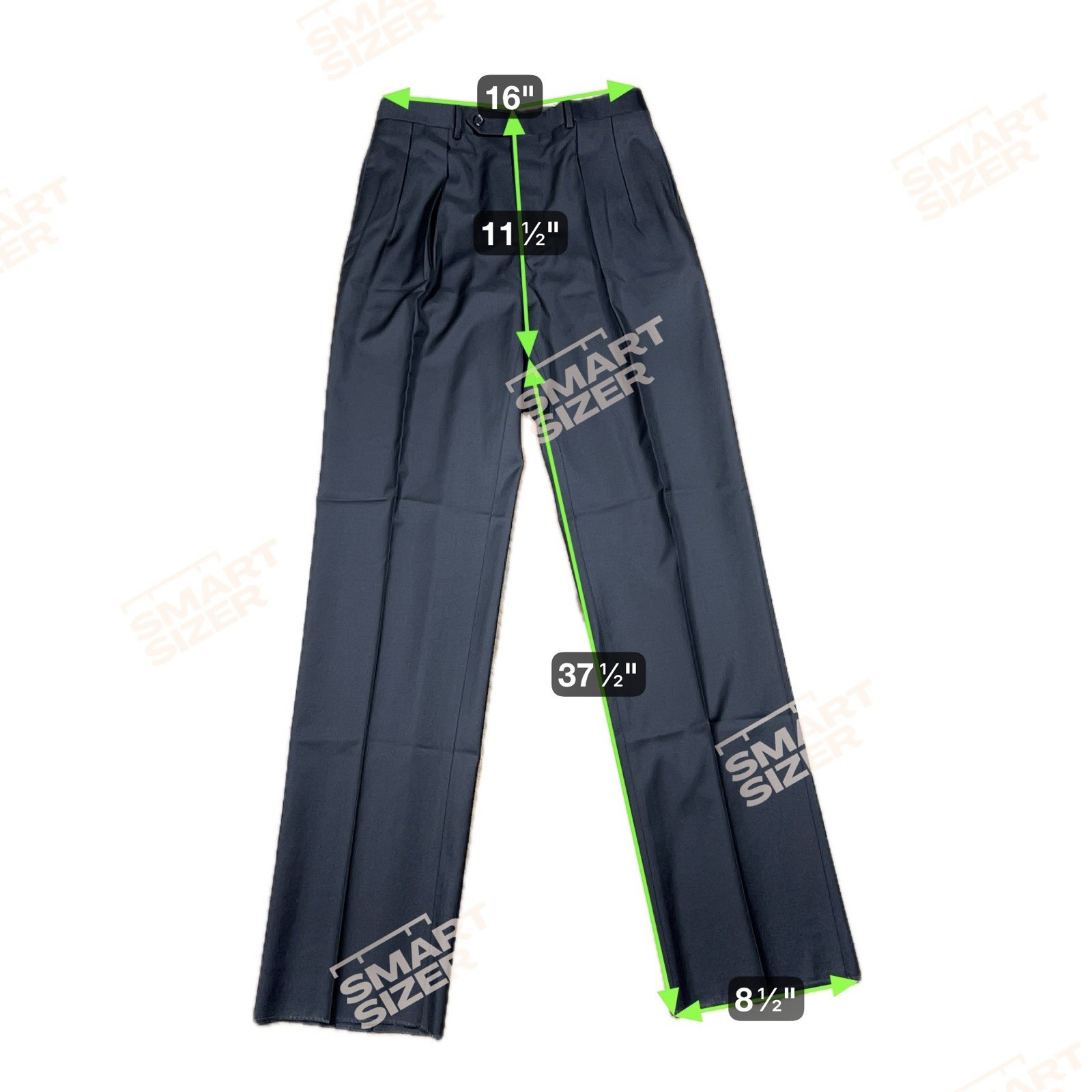 Samuelsohn Pants Men’s 33×38 Unhemmed Black Super 110’s Pleated Wool Italy L-4