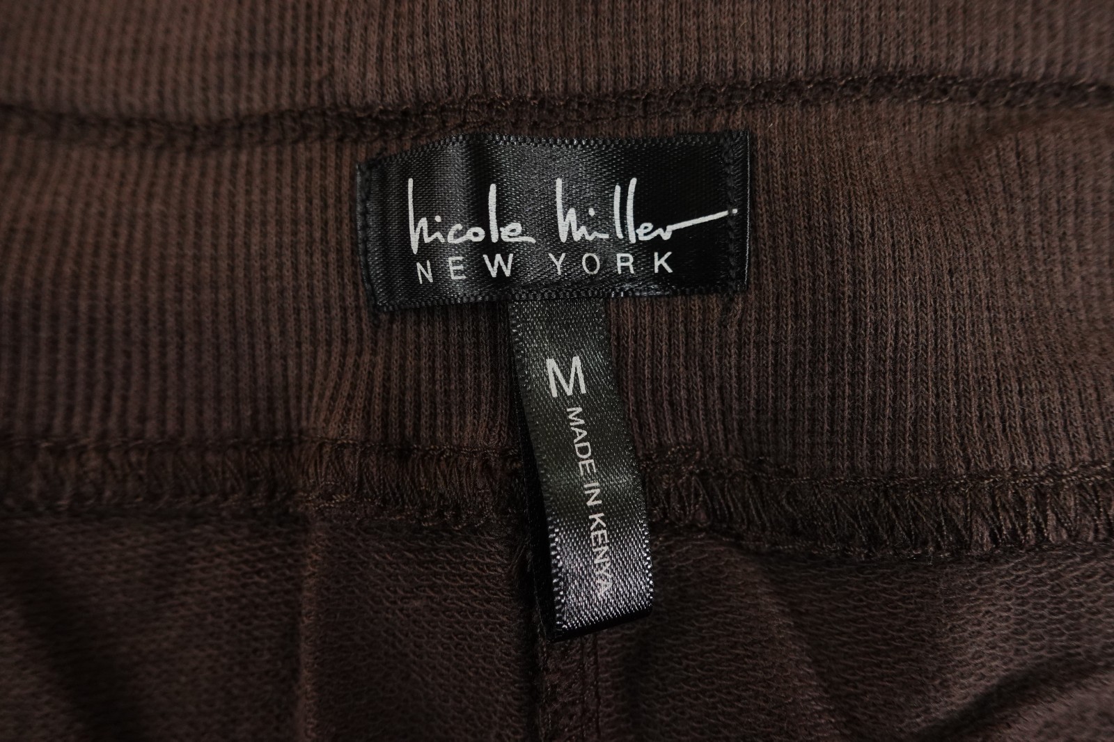 Nicole Miller Womens Medium Brown Straight Leg Comfort Capri Pants Inseam 21 In