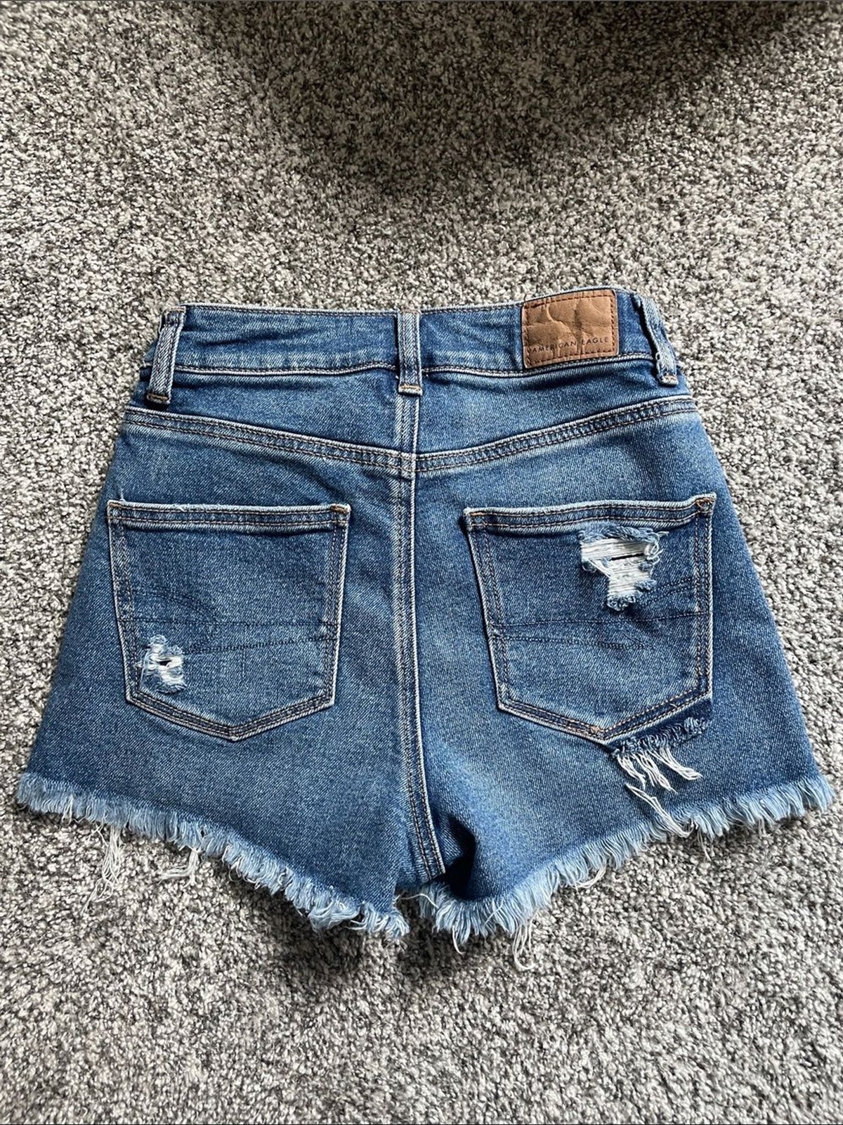 American Eagle Outfitters Distressed Blue Denim Jean Shorts