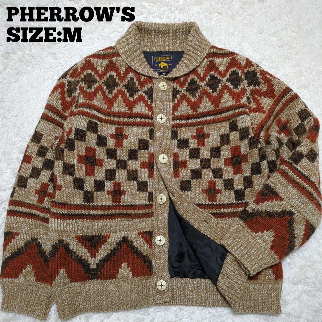 Pherrow’s Nepal Wool Cardigan Multi Color Made in Nepal M Fully Lined