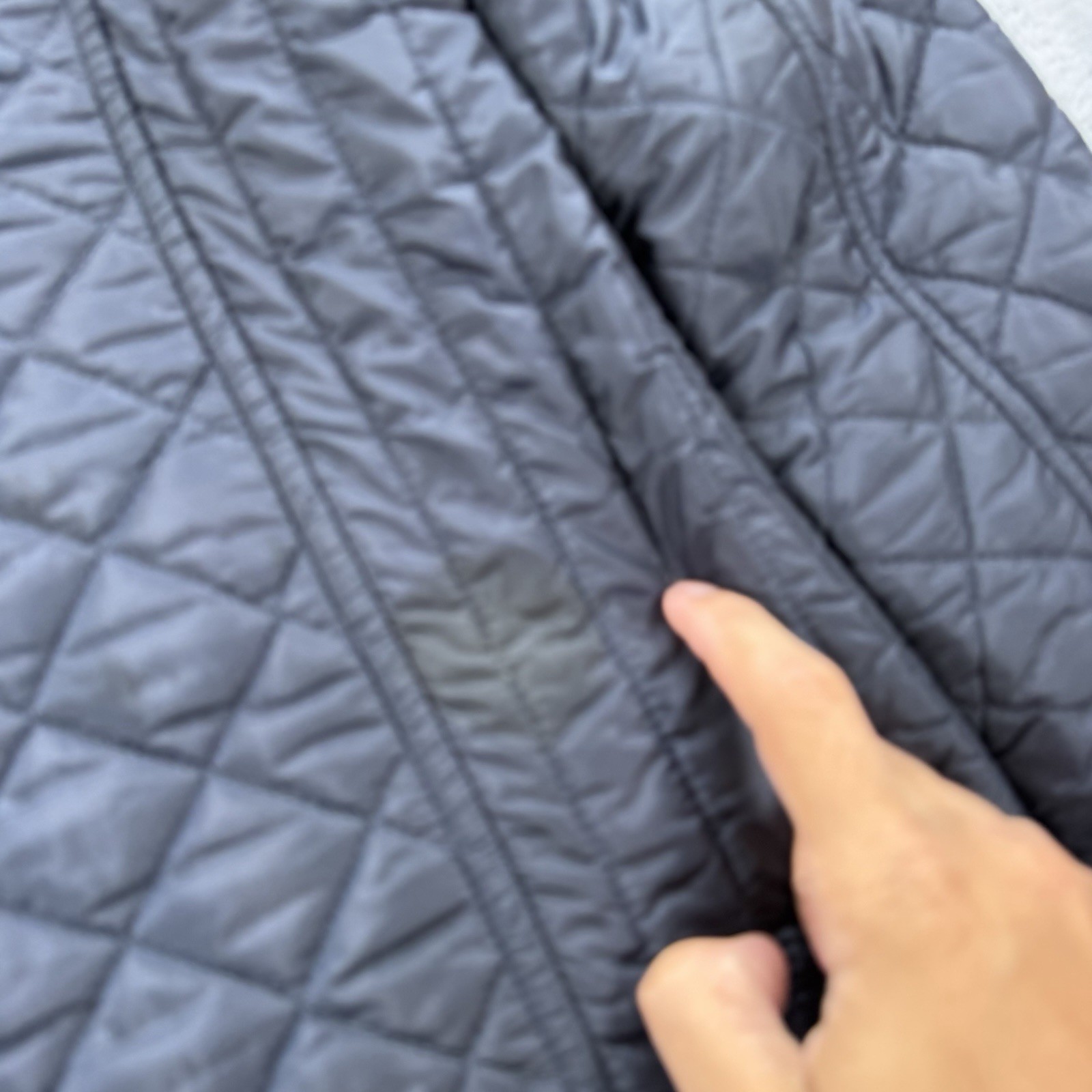 Kingsland Equestrian Black Blue Quilted Equestrian Jacket Womens L Button Zip