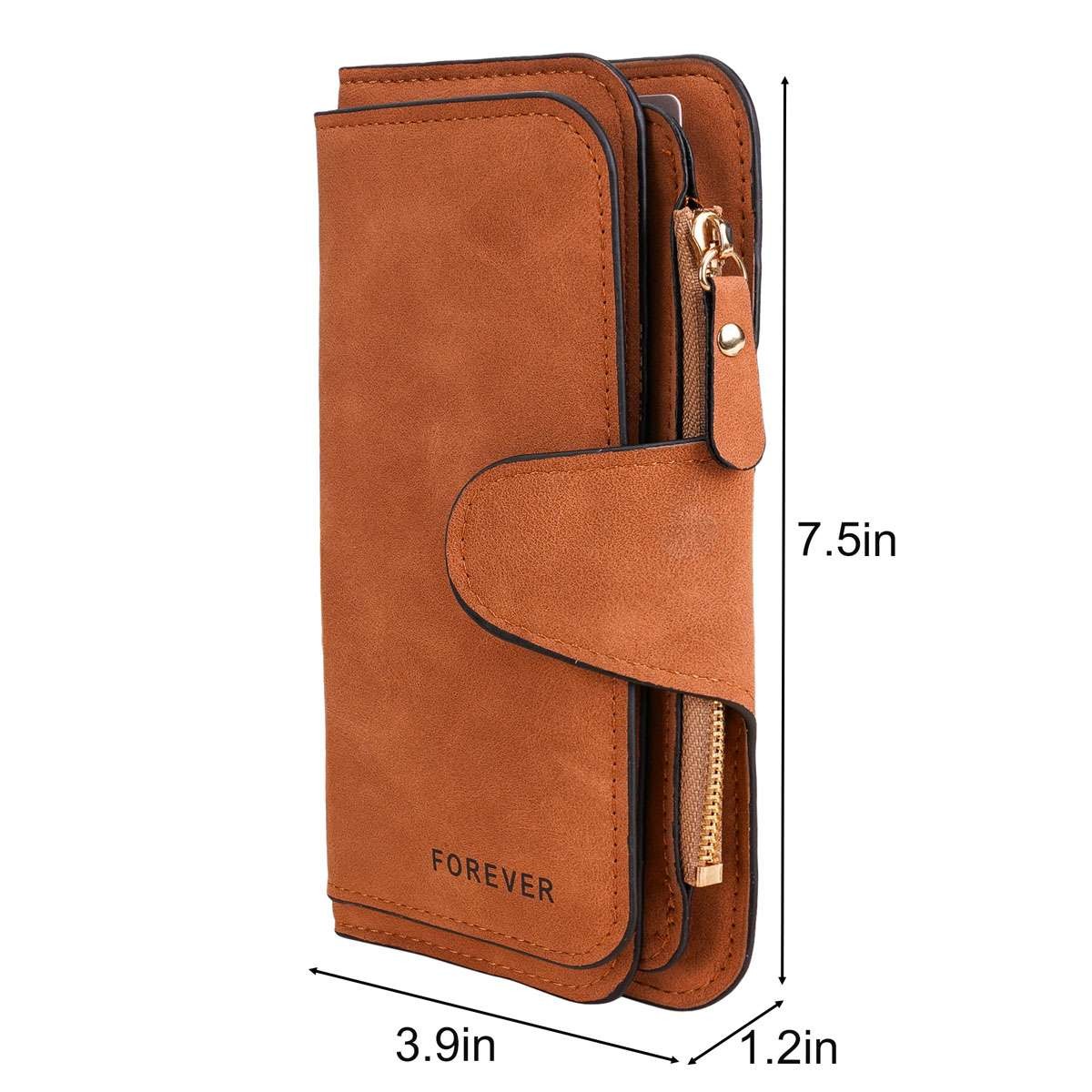 Large Capacity Women Leather Wallet Long Clutch Card Holder Purse Hasp Handbag