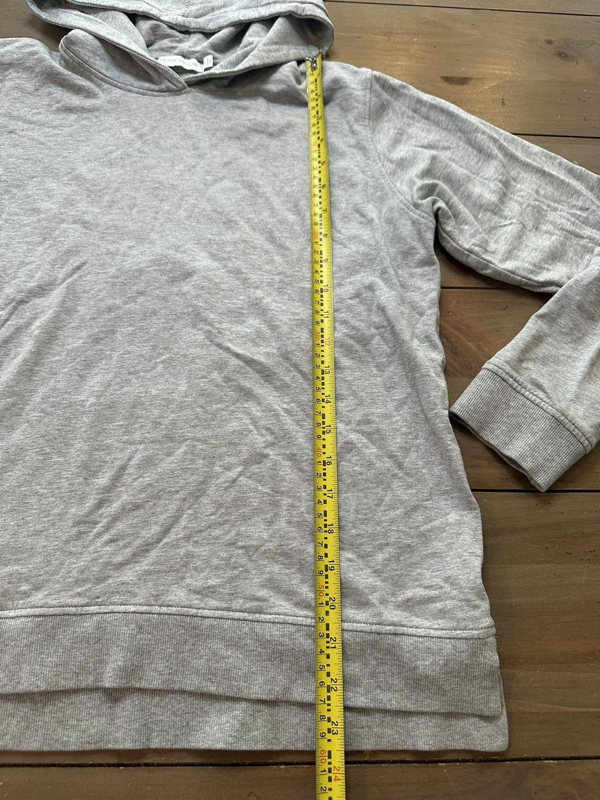 Peter Millar Hoodie Womens Medium Gray Pullover Lightweight Cotton Modal Blend