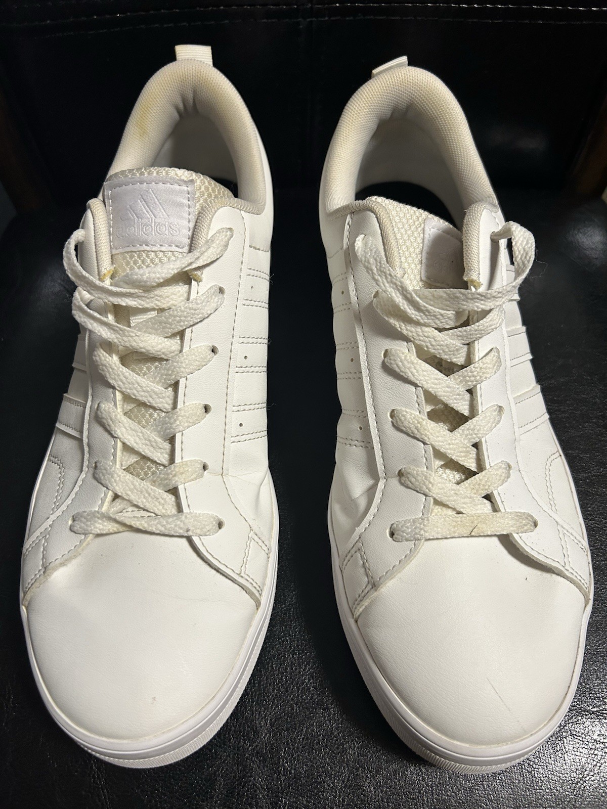 ADIDAS Men VS Pace 2.0 3-Stripes Synthetic Nubuck Shoes Size 8.5 Triple White!!!