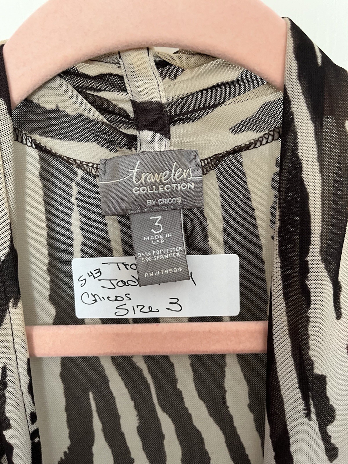 Travelers Jacket By Chicos Open No Closure 3 XL