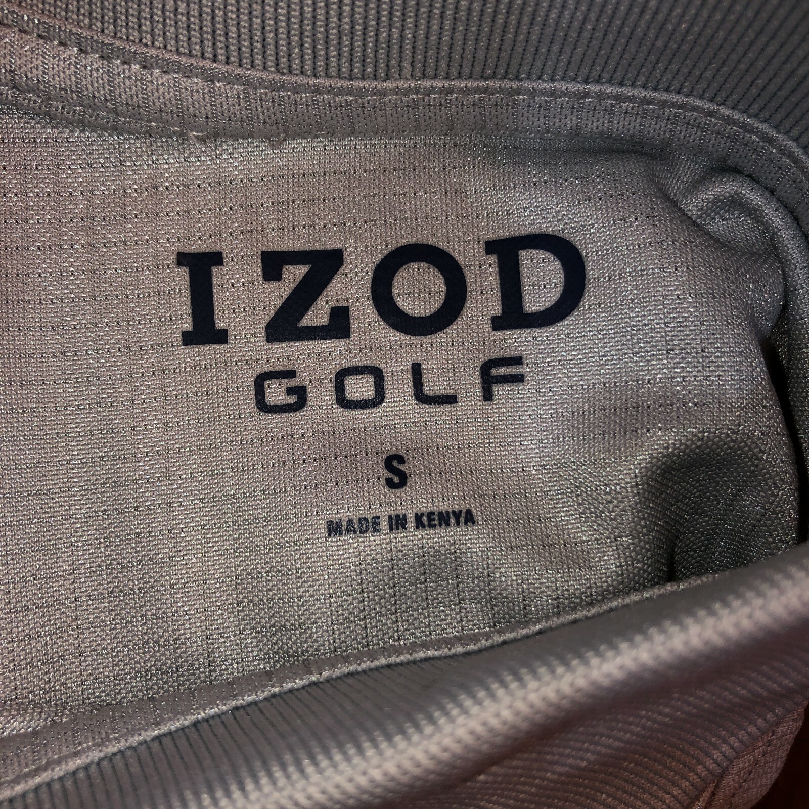 Izod Golf Mens Size Small Gray Short Sleeve Polo Shirt Collared Golfing Top S