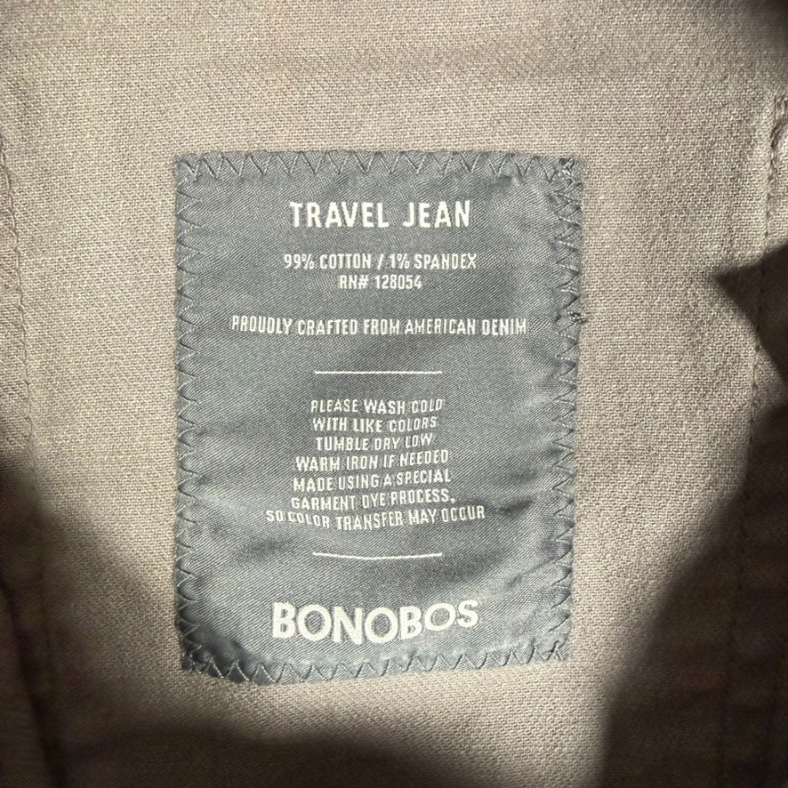 Bonobos Jeans Mens 31×30 Gray Travel Jean Slim Fit Denim 5 Pocket Made in USA