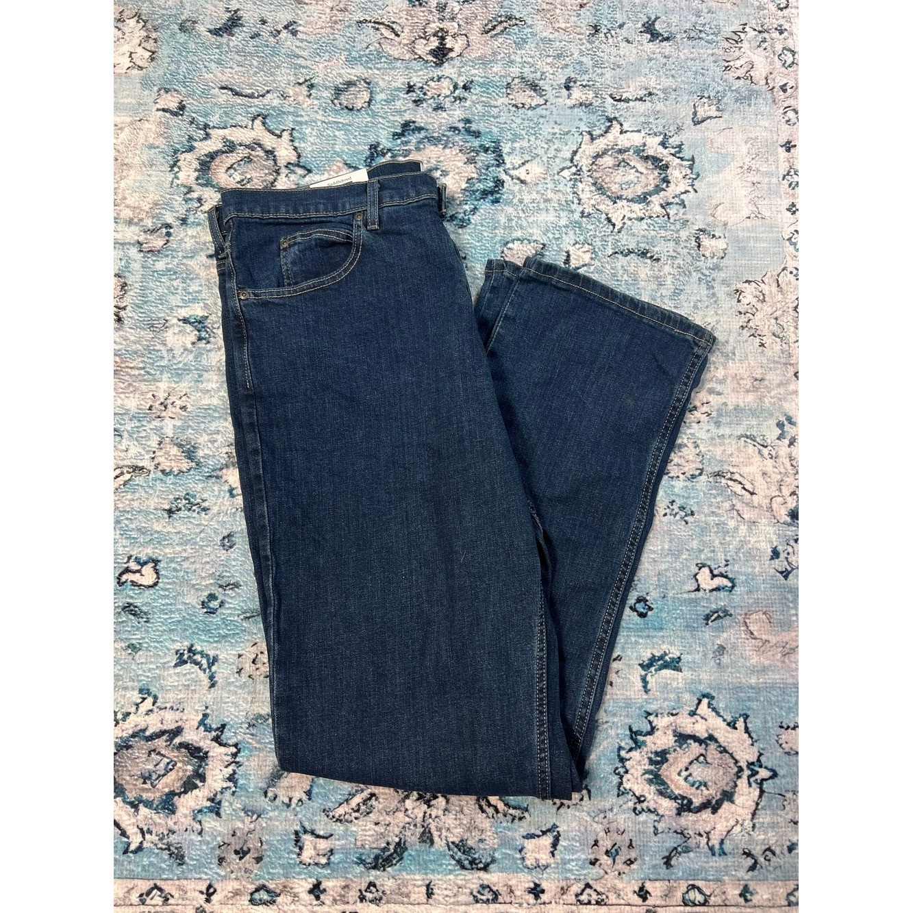Saddlebred Indigo Blue Relaxed Fit Denim Jeans 36Wx32L