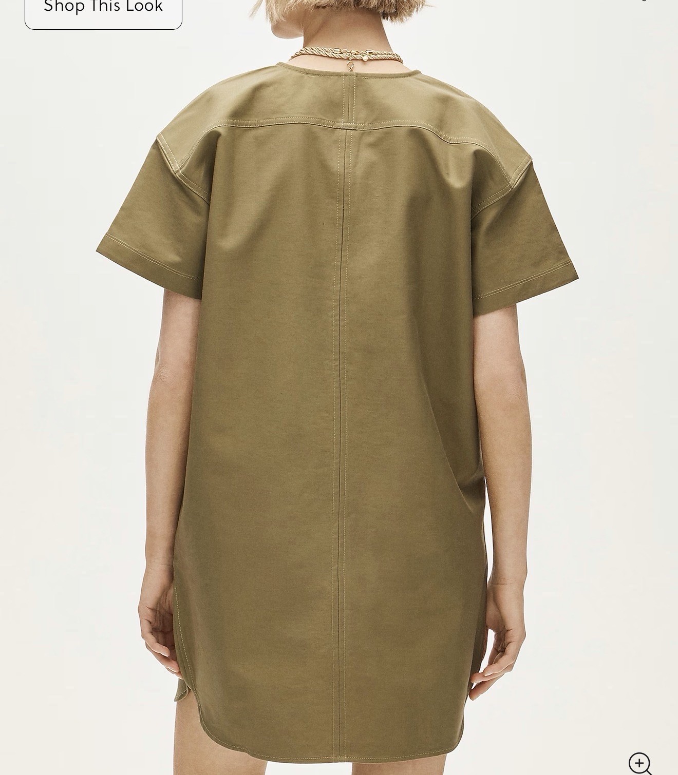 J CREW XS Patch-pocket pullover dress in structured cotton poplin $148